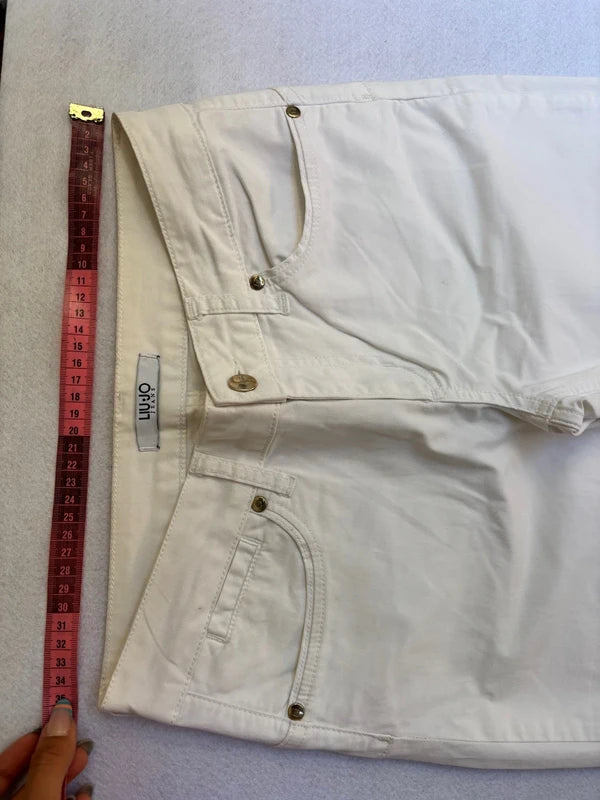 Vintage Y2K White Bell Bottom Pants (S)