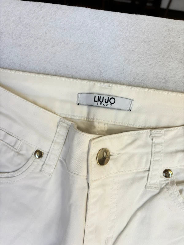 Vintage Y2K White Bell Bottom Pants (S)