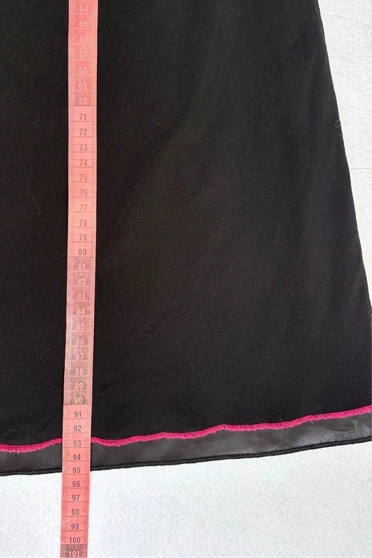 Vintage Y2K Black Lace Cami Midi Dress (M)