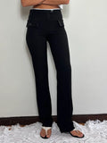 Vintage Jus D’ Orange Black Tailor Straight Pants (XS)
