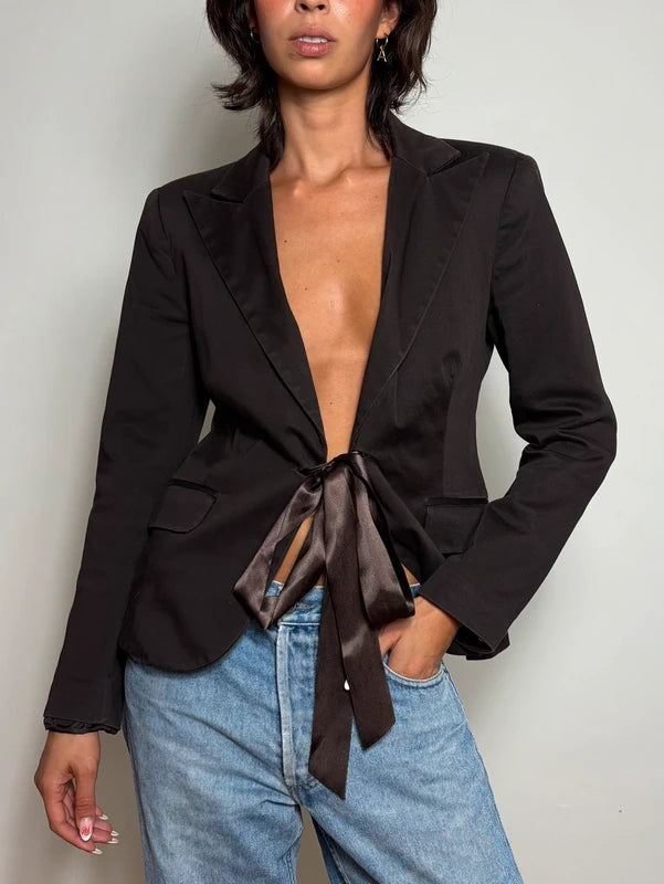 Vintage Y2K Brown Blazer (M)