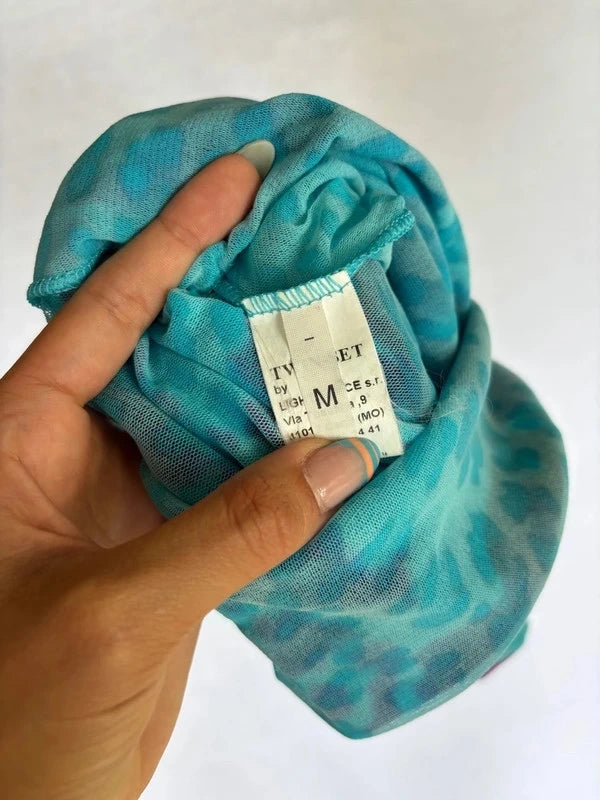 Y2K Turquoise Midi Dress (M)