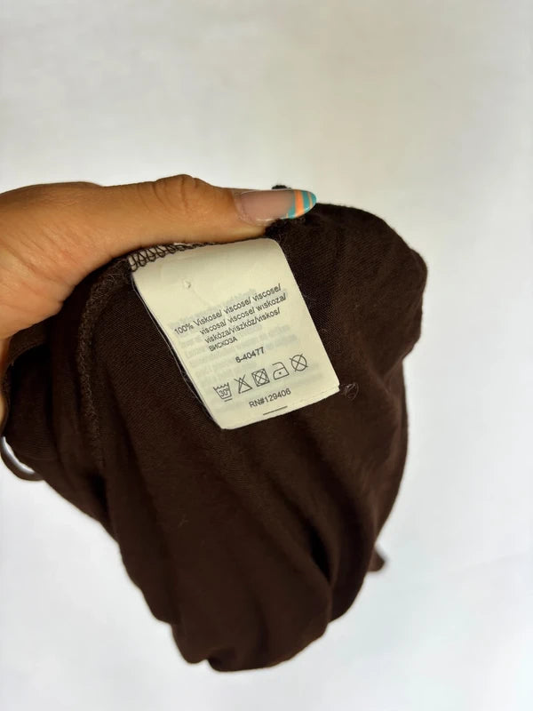 Vintage Chocolate Brown Sequin Cami Mini Dress (M)