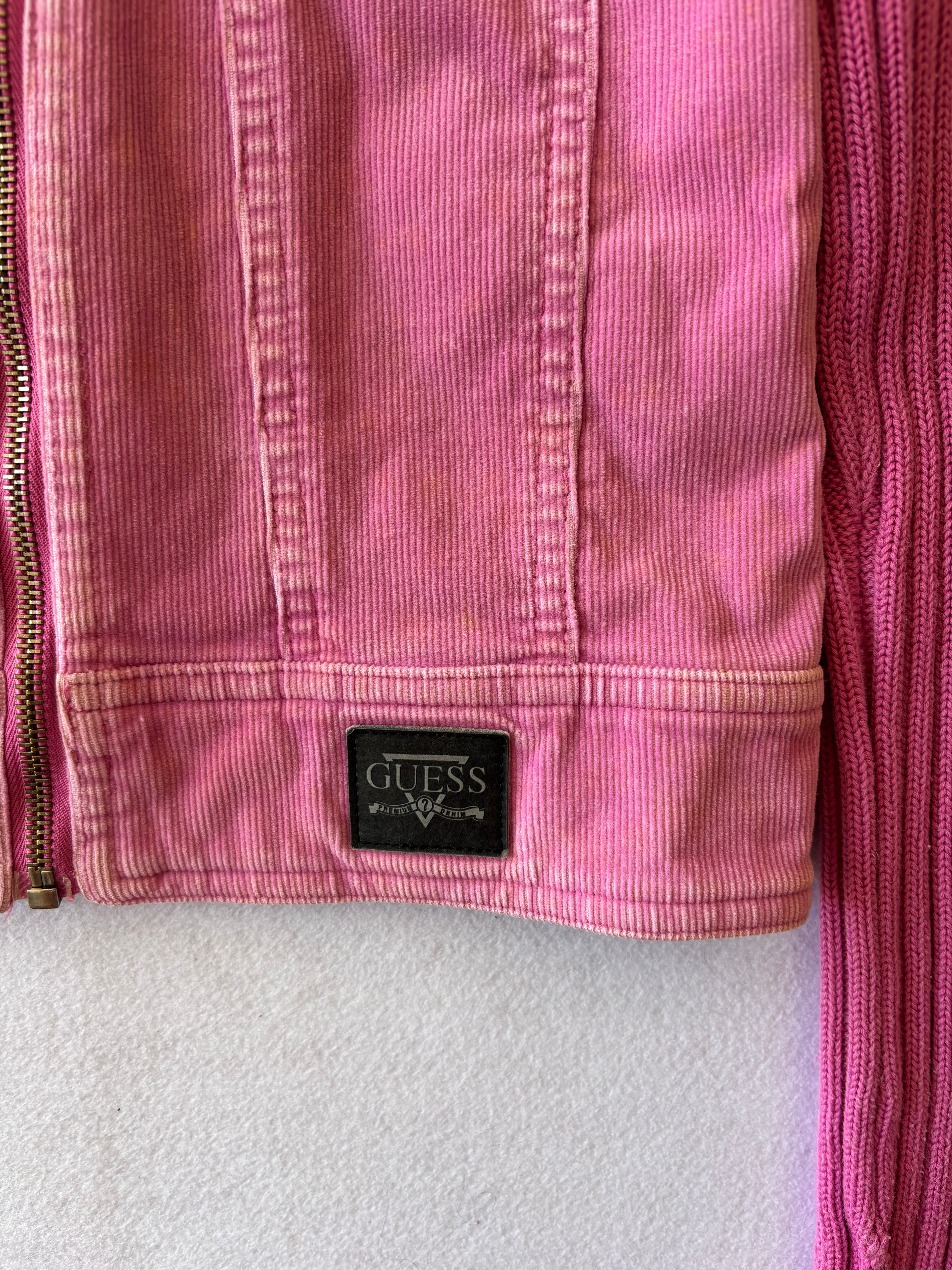 Y2K Guess Pink Cropped Jacket (XS)