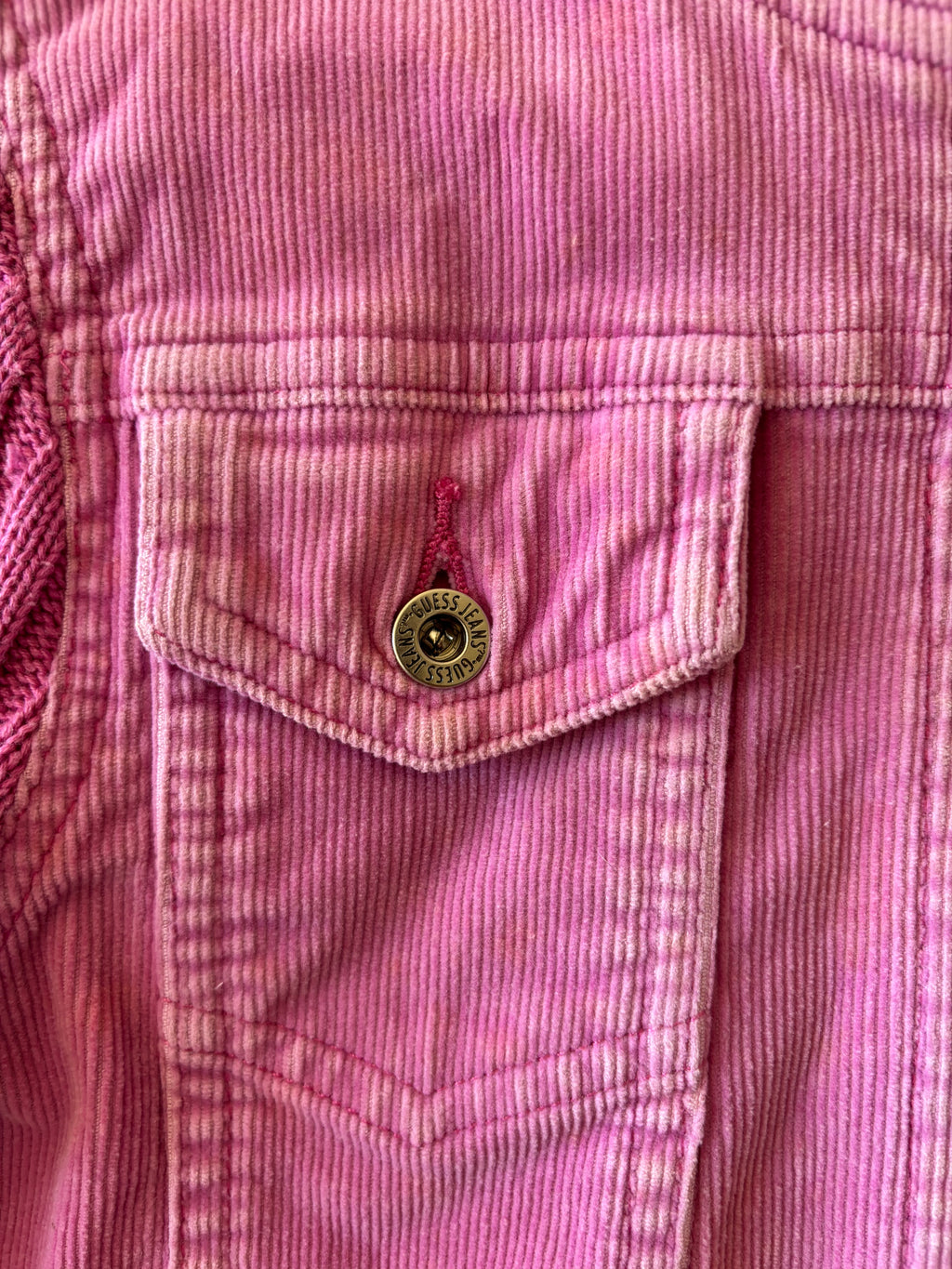 Y2K Guess Pink Cropped Jacket (XS)