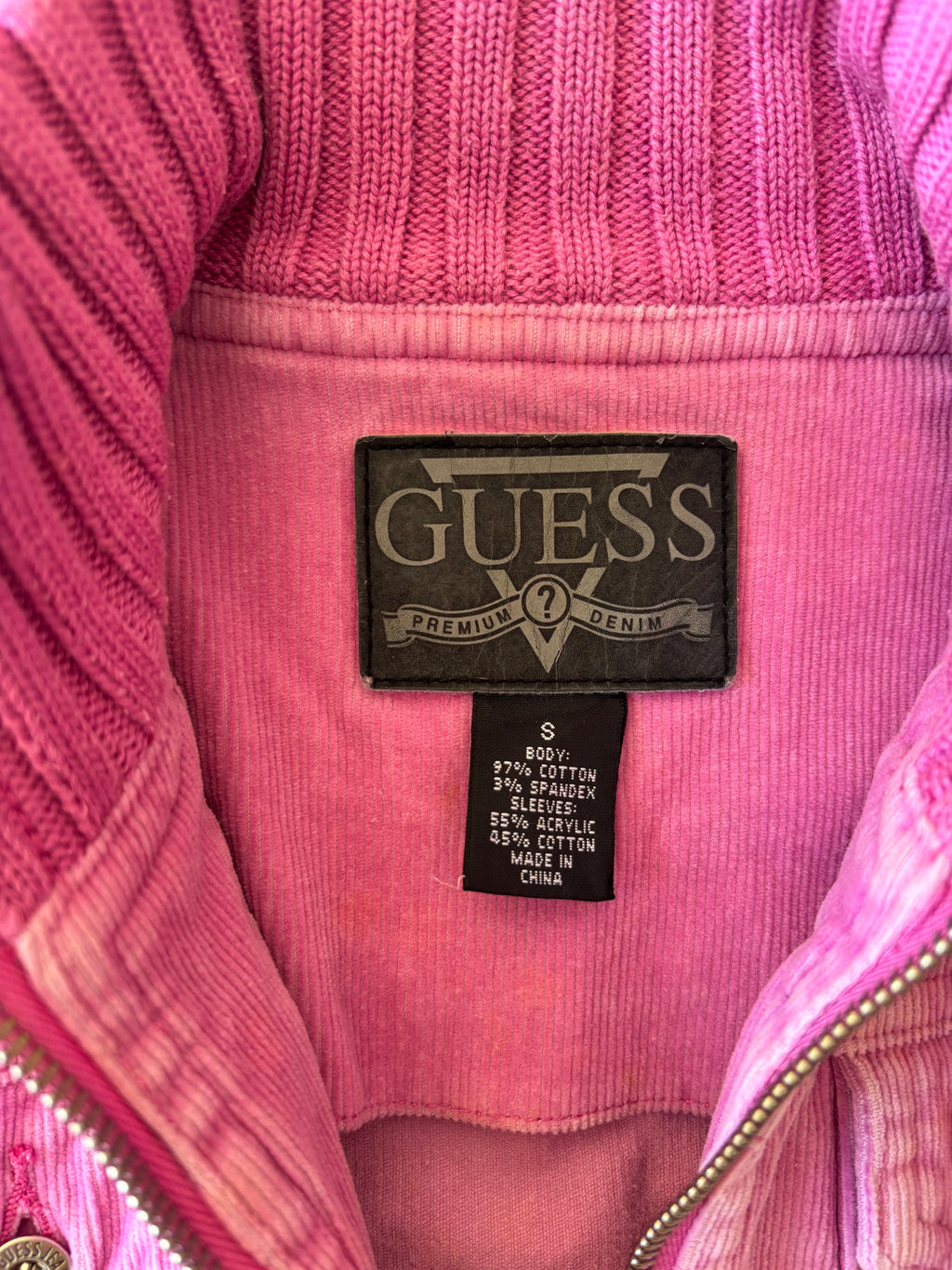 Y2K Guess Pink Cropped Jacket (XS)