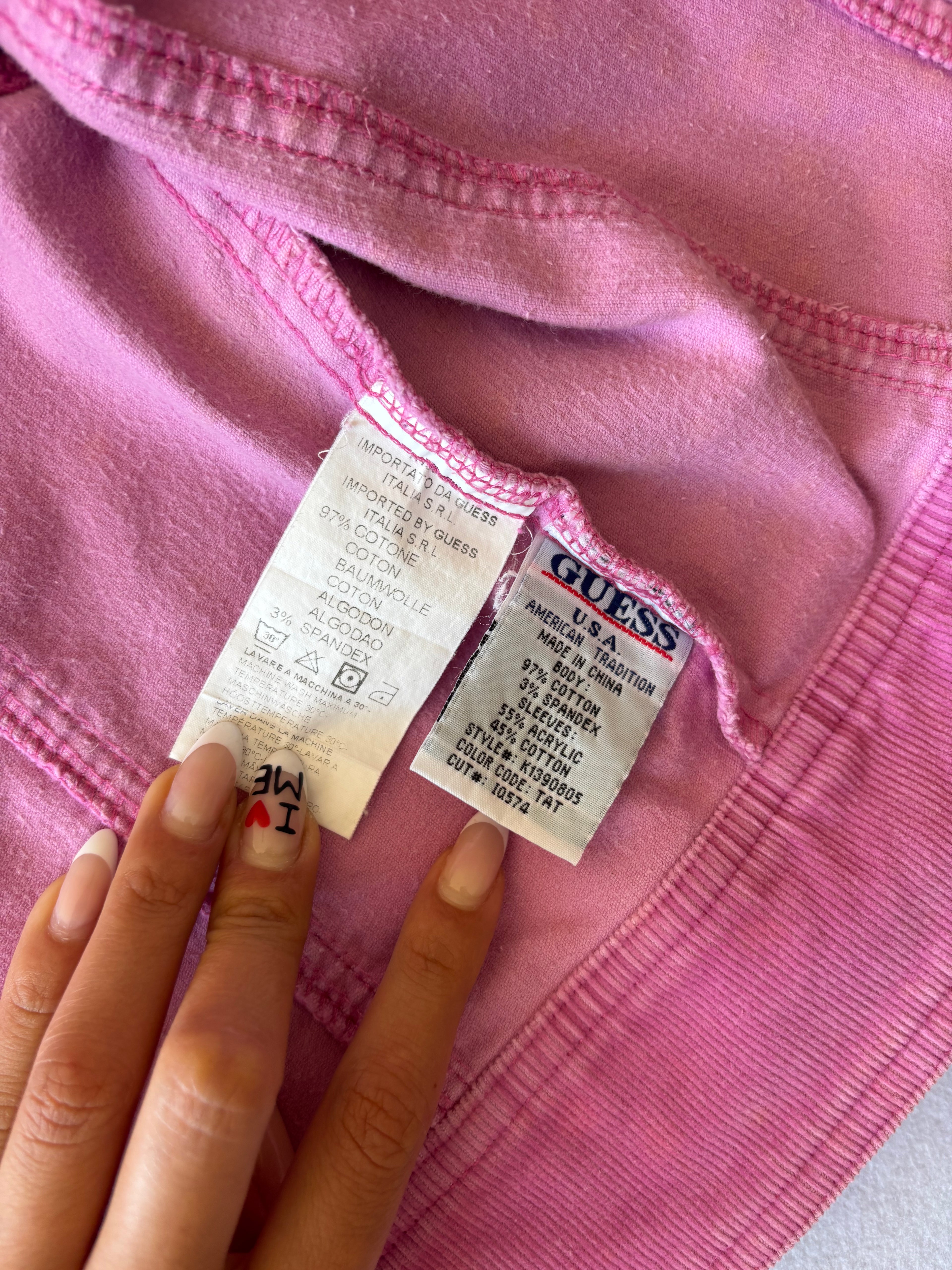 Y2K Guess Pink Cropped Jacket (XS)