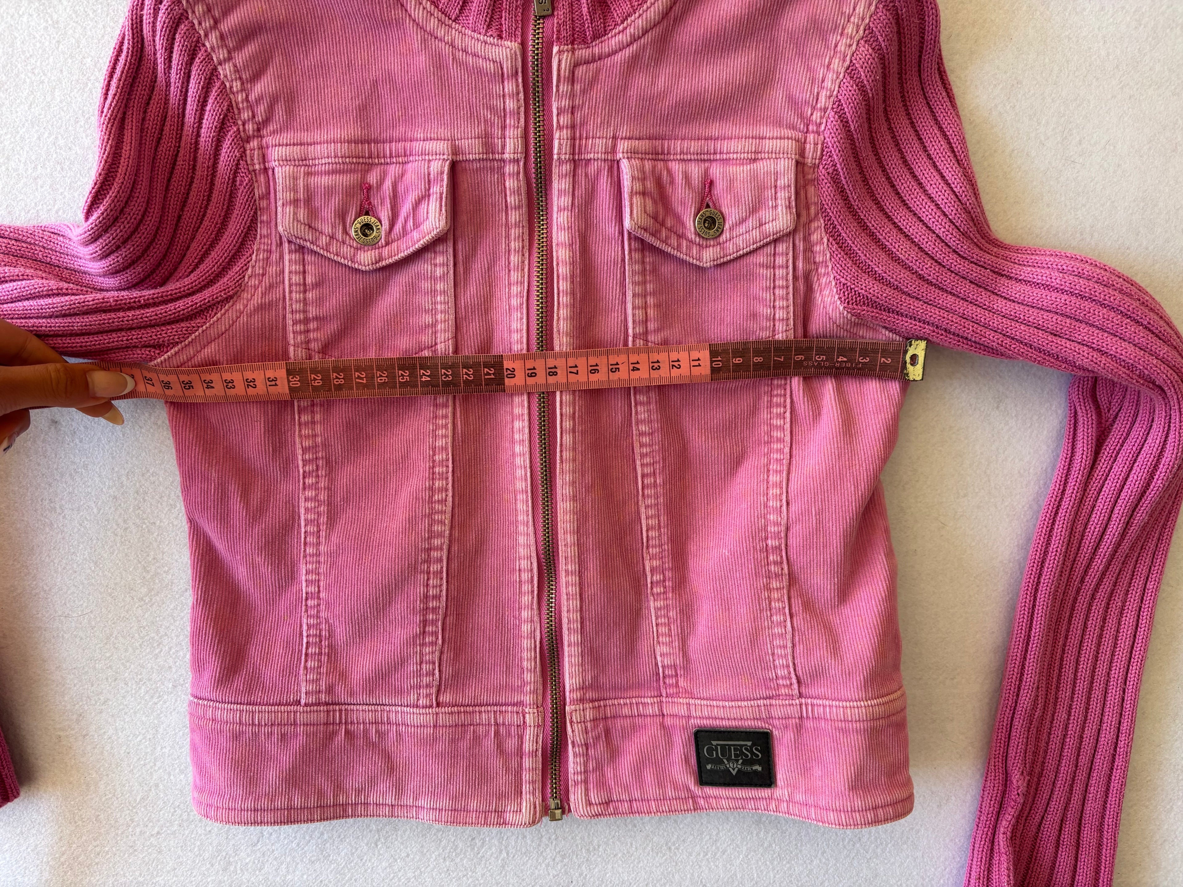 Y2K Guess Pink Cropped Jacket (XS)