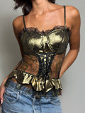 Gold and Black Lace Corset (M)