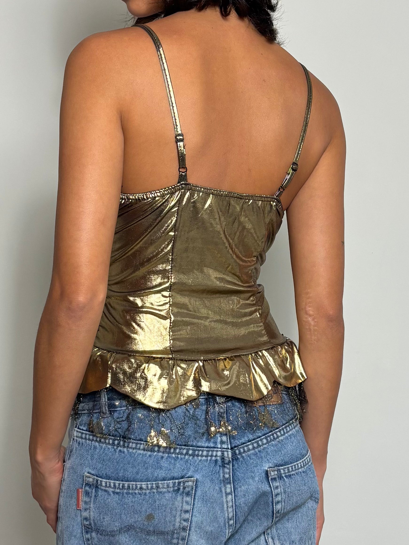 Gold and Black Lace Corset (M)