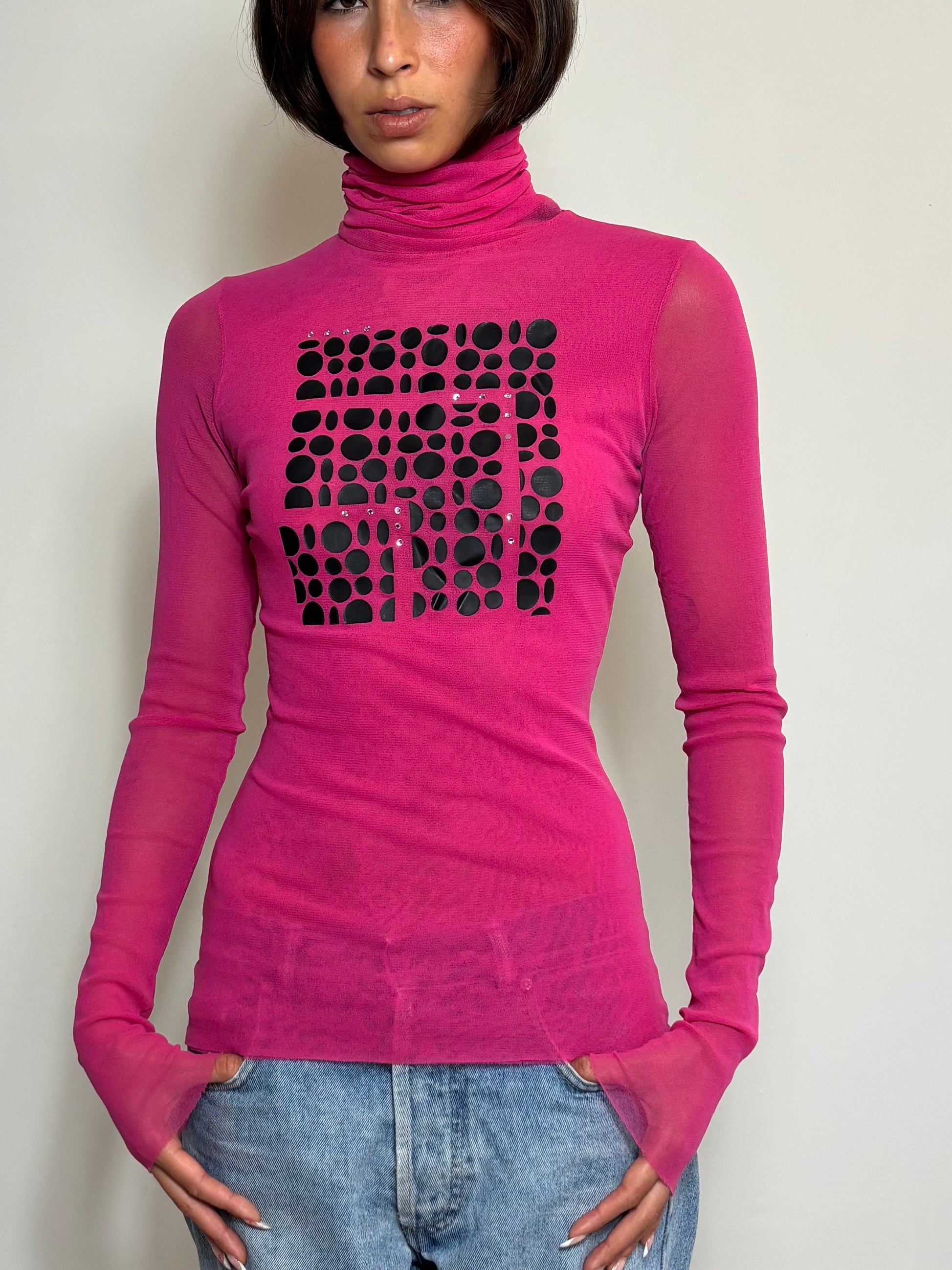 Top de Manga Comprida Rosa (S)