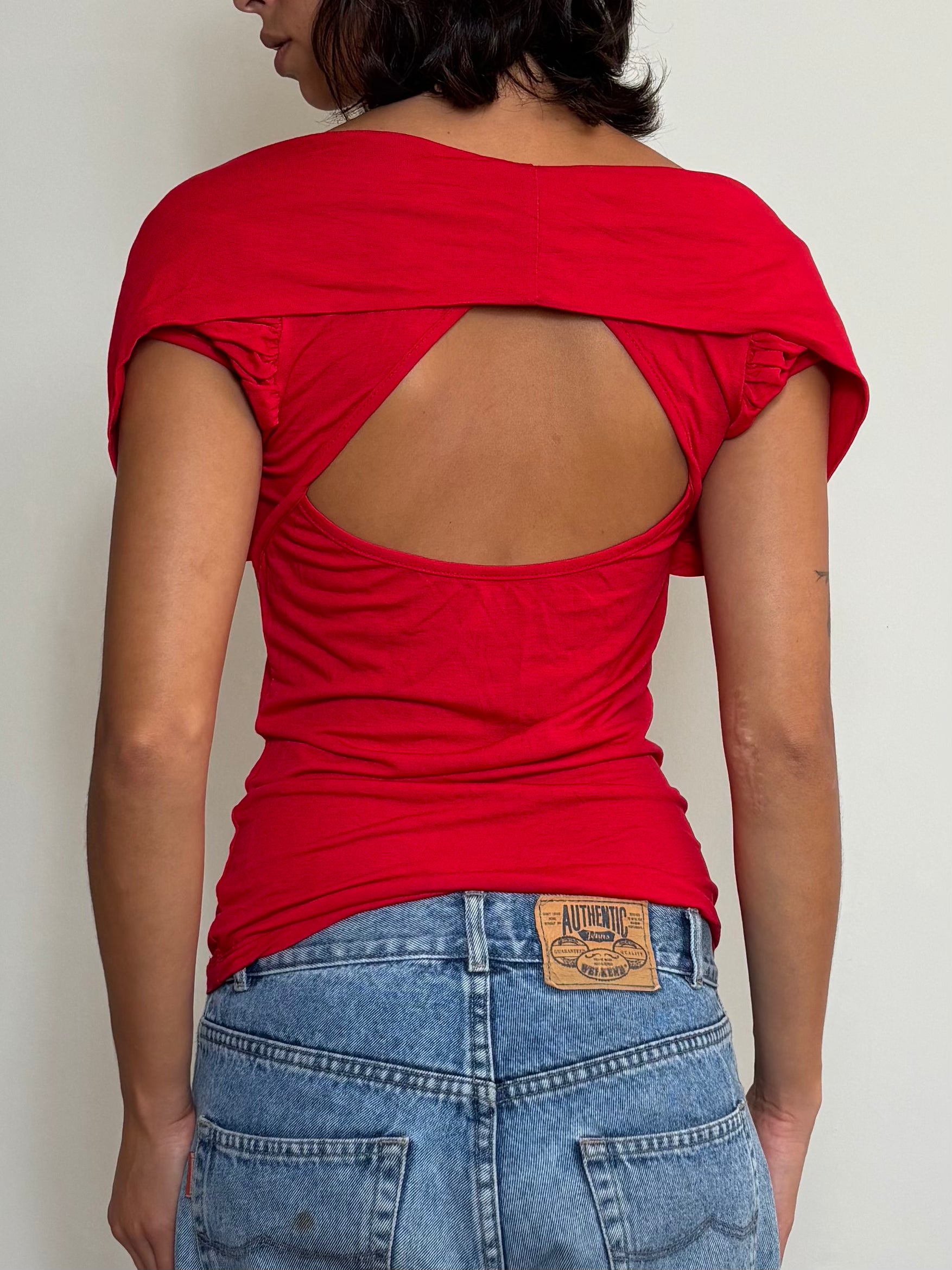 Y2K Brand New Off-the-Shoulder Red Top (S)