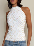 Top branco com missangas (S)