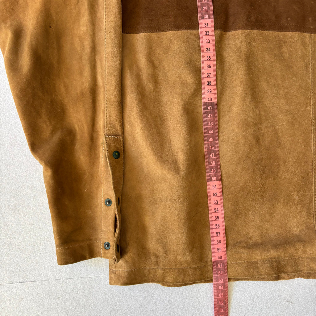 Vintage Suede and Leather High Neck Pullover (M)
