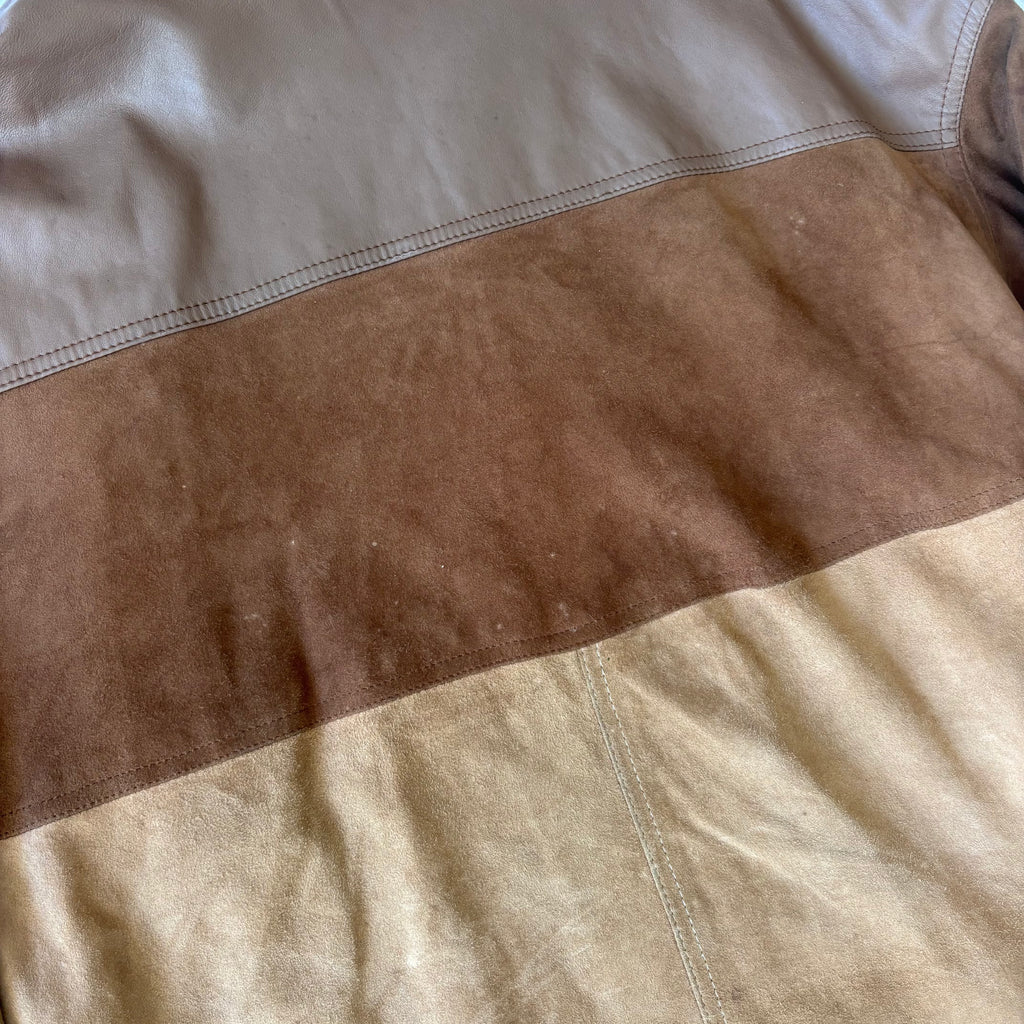Vintage Suede and Leather High Neck Pullover (M)
