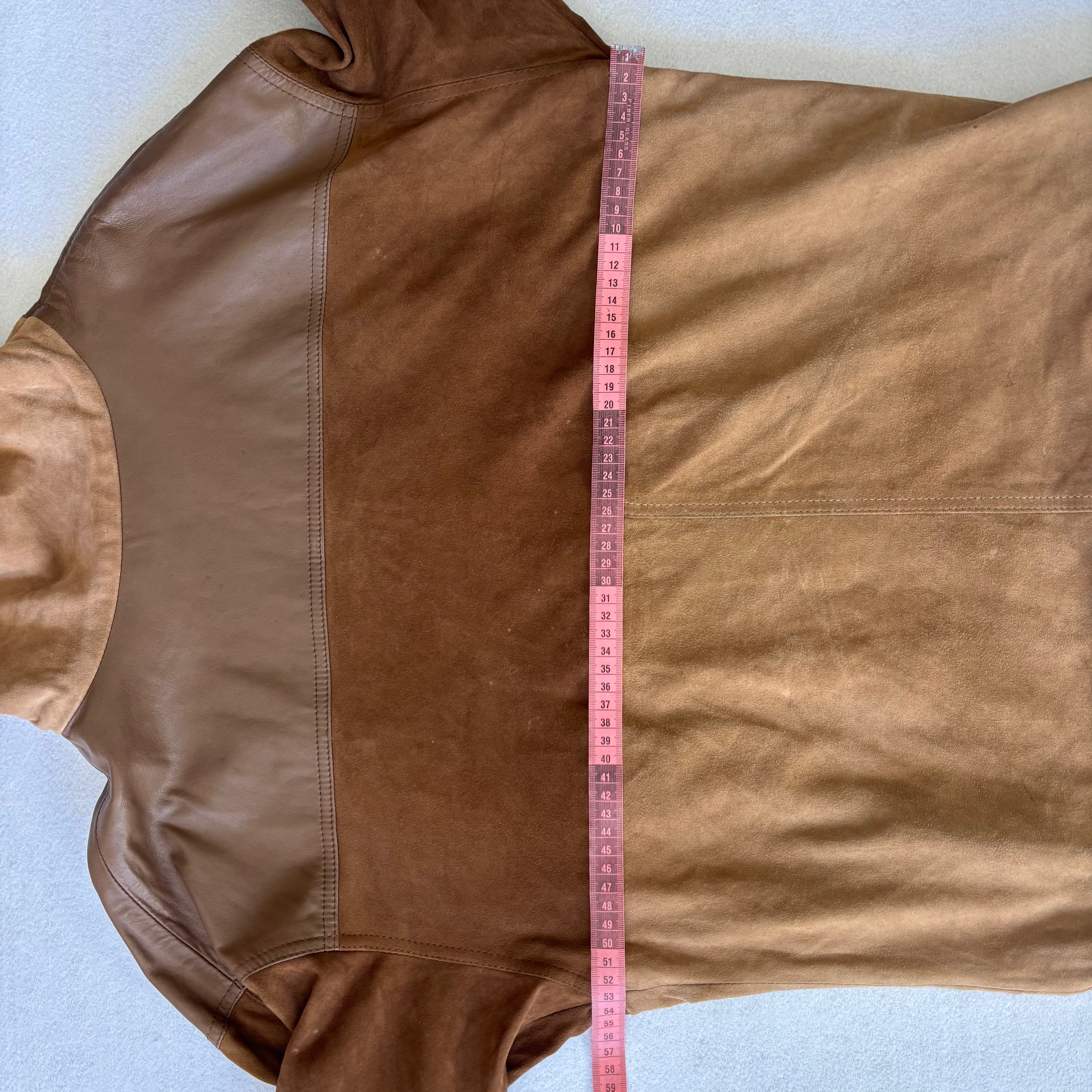 Vintage Suede and Leather High Neck Pullover (M)