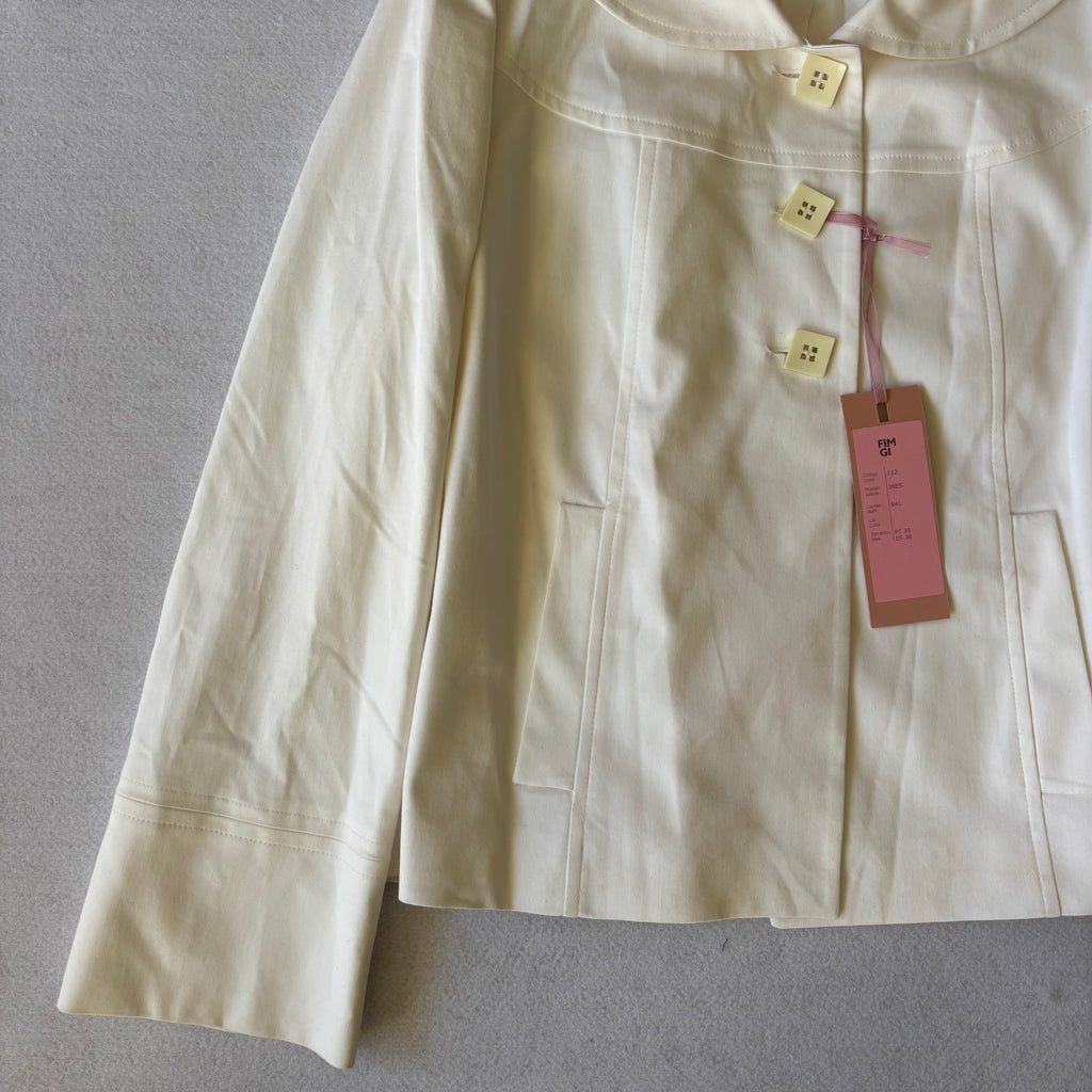 Vintage White Tailored Cropped Jacket (S)