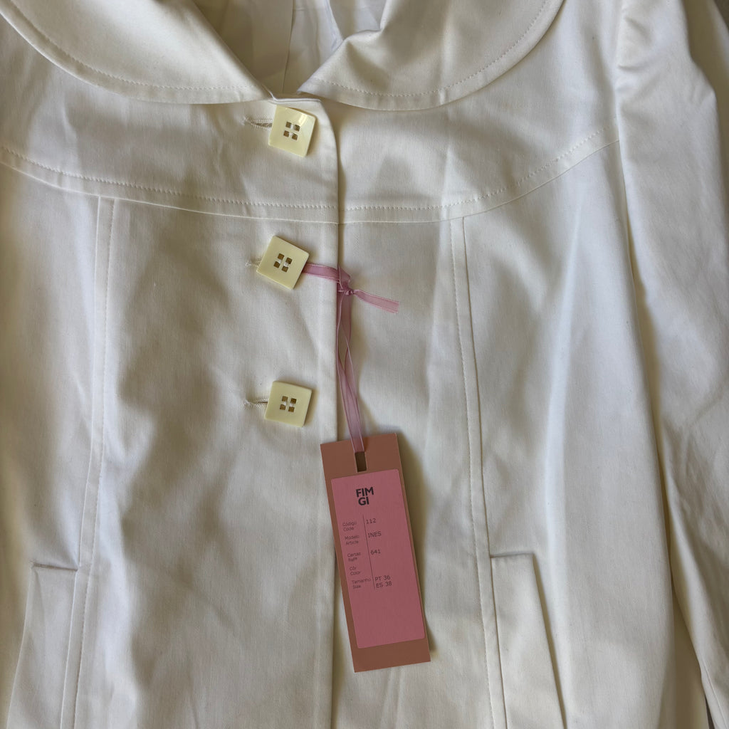 Vintage White Tailored Cropped Jacket (S)
