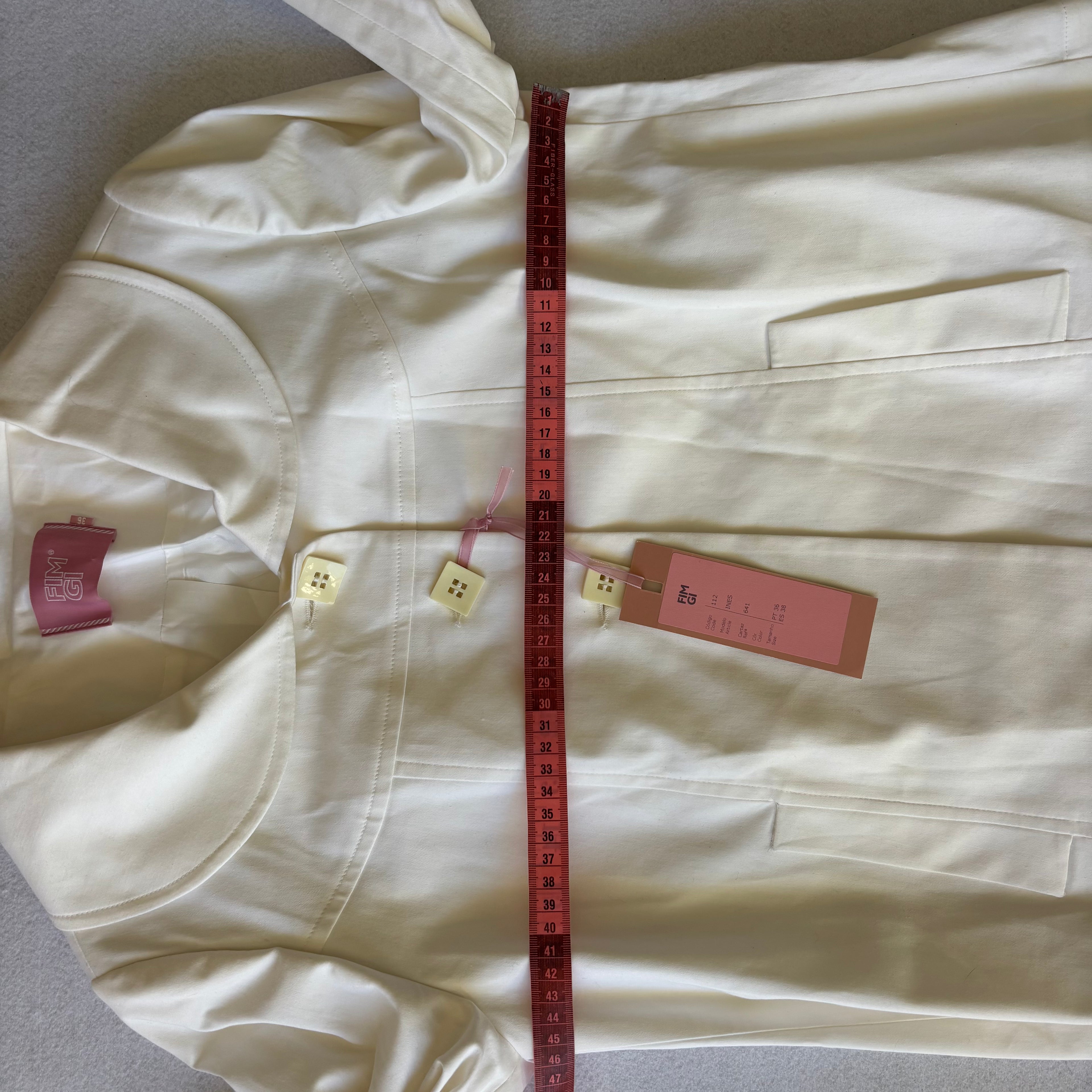 Vintage White Tailored Cropped Jacket (S)