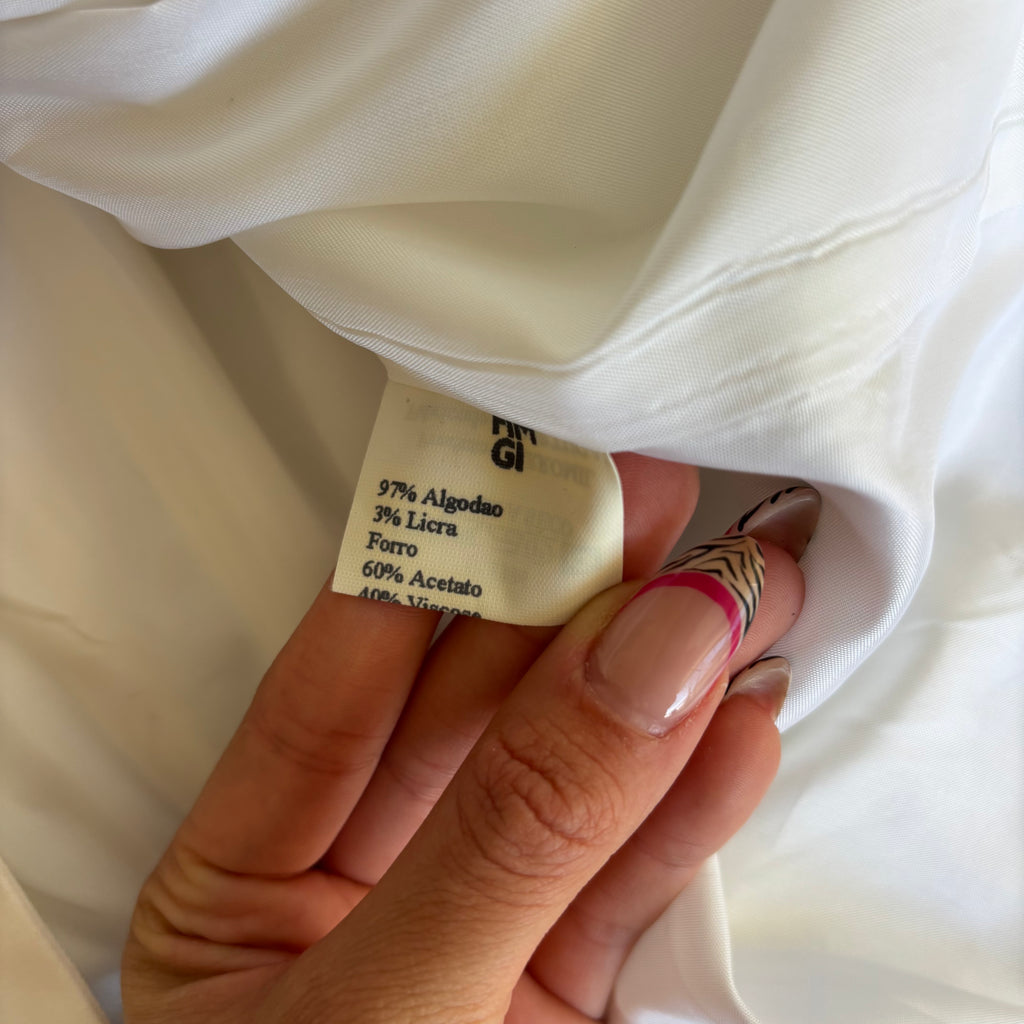 Vintage White Tailored Cropped Jacket (S)