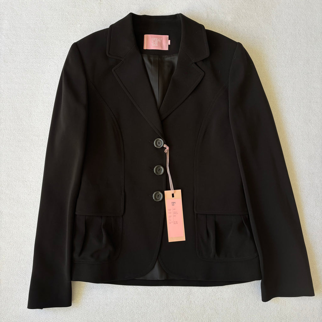 Y2K Black Tailored Fitted Office Blazer (S)