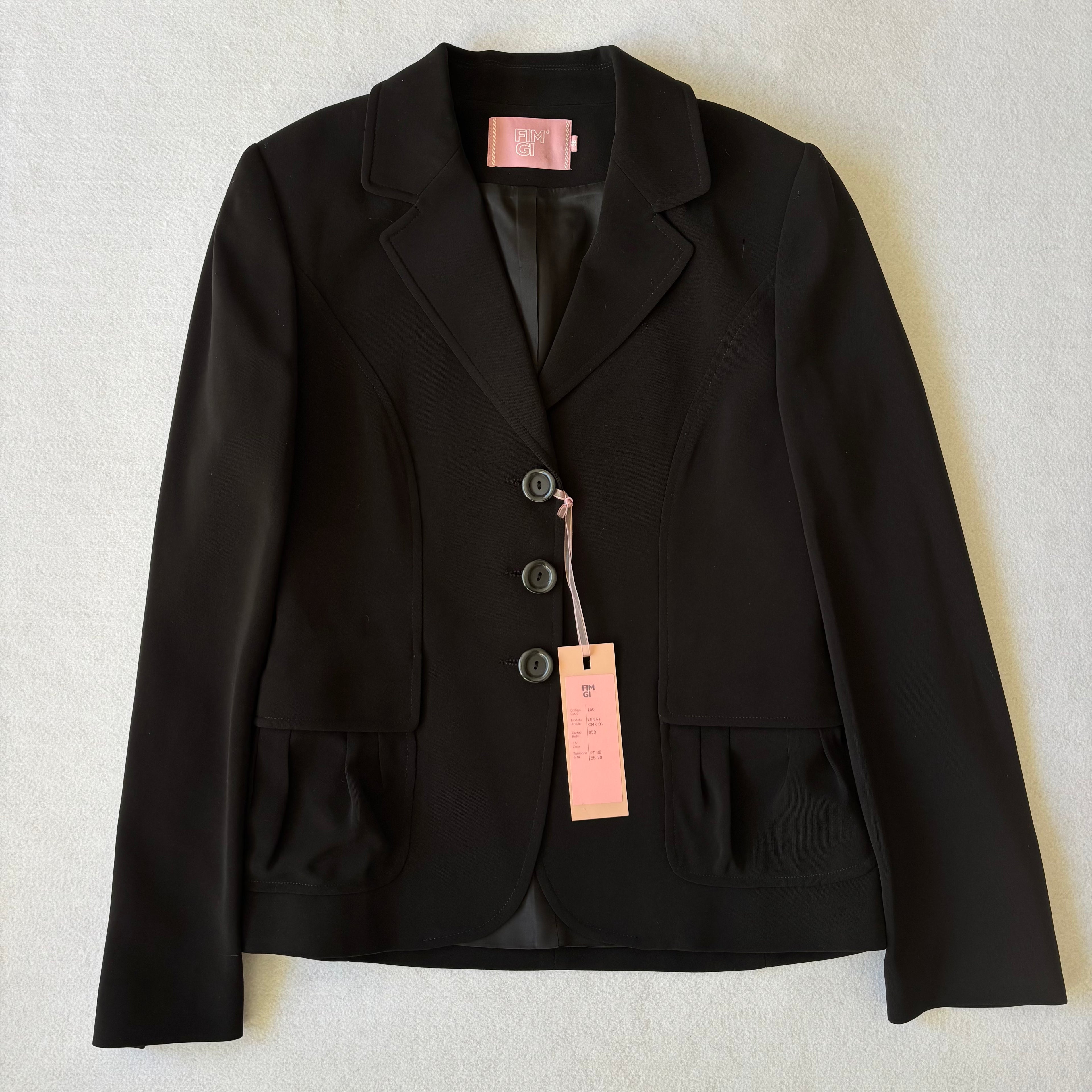 Y2K Black Tailored Fitted Office Blazer (S)