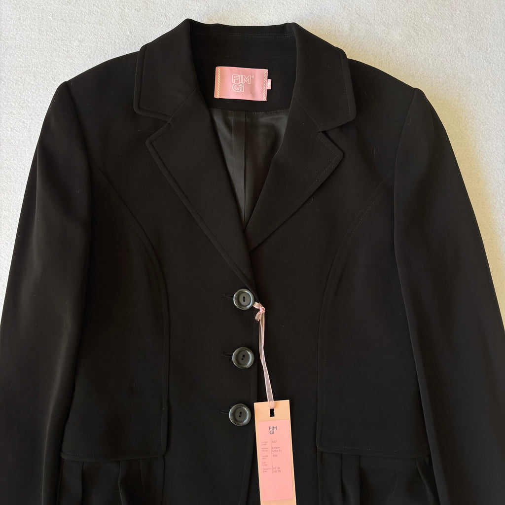 Y2K Black Tailored Fitted Office Blazer (S)