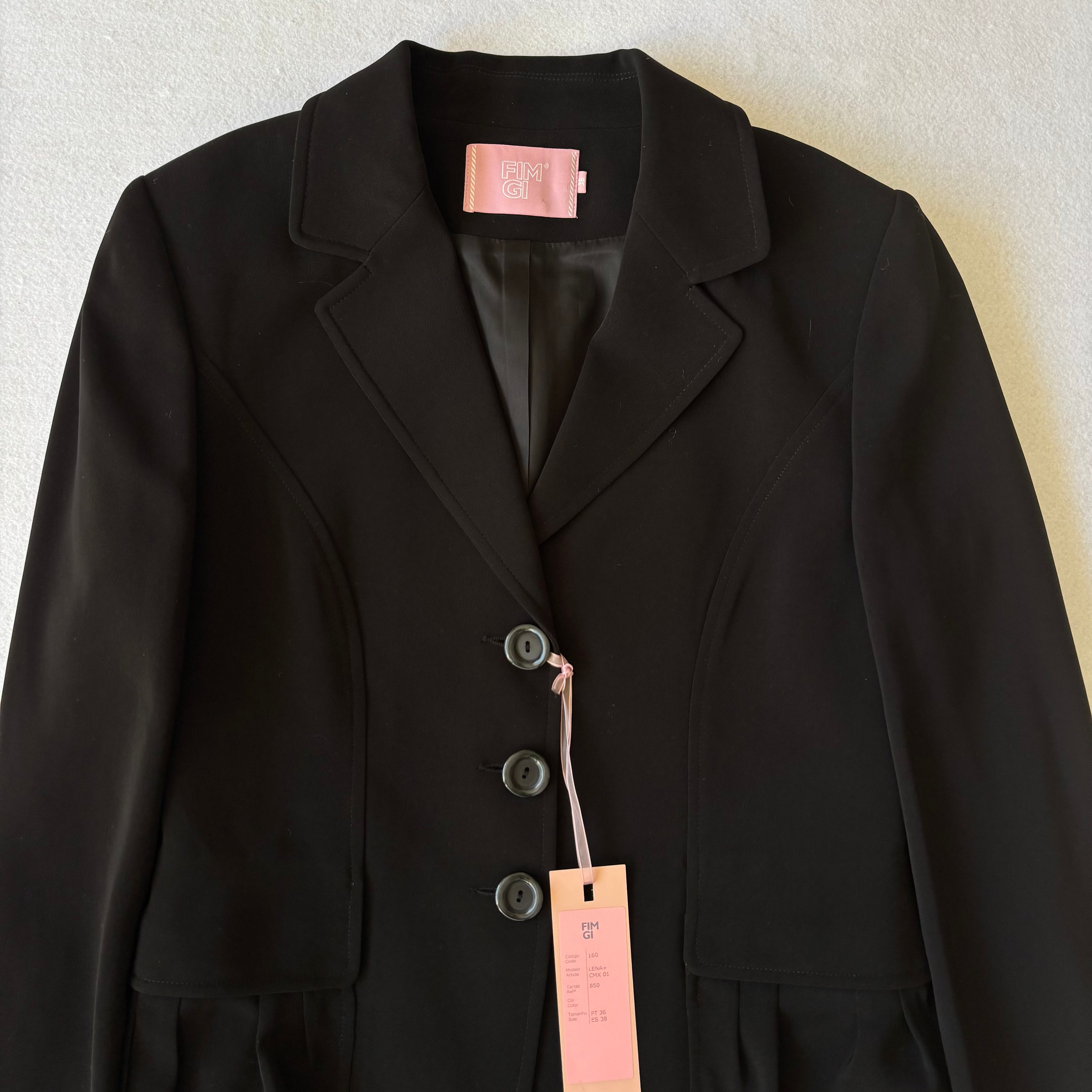 Y2K Black Tailored Fitted Office Blazer (S)