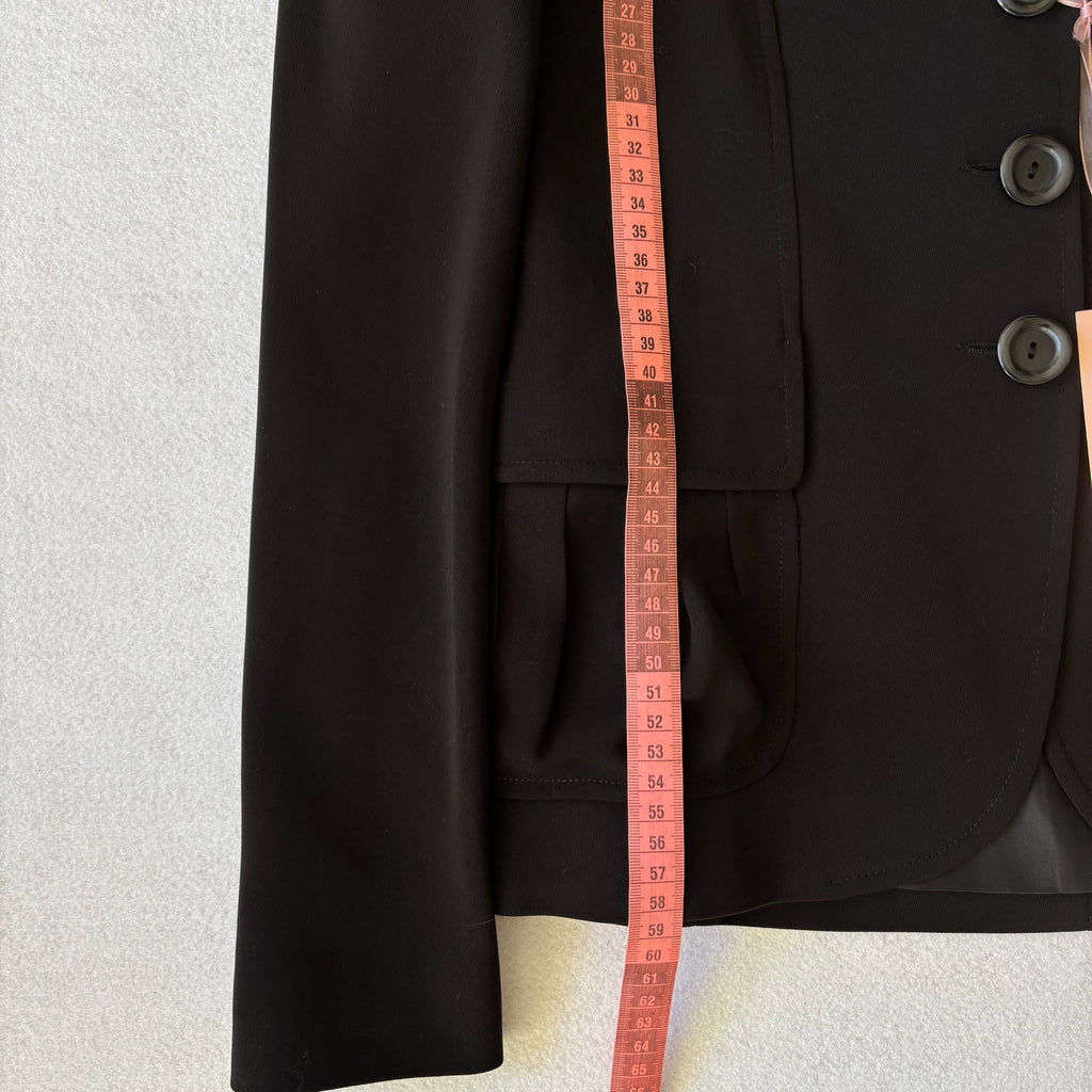 Y2K Black Tailored Fitted Office Blazer (S)