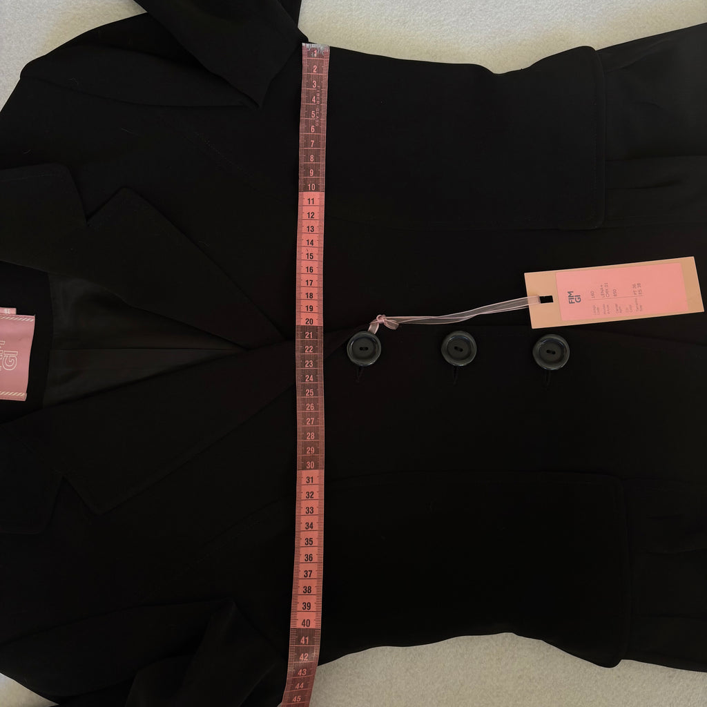 Y2K Black Tailored Fitted Office Blazer (S)