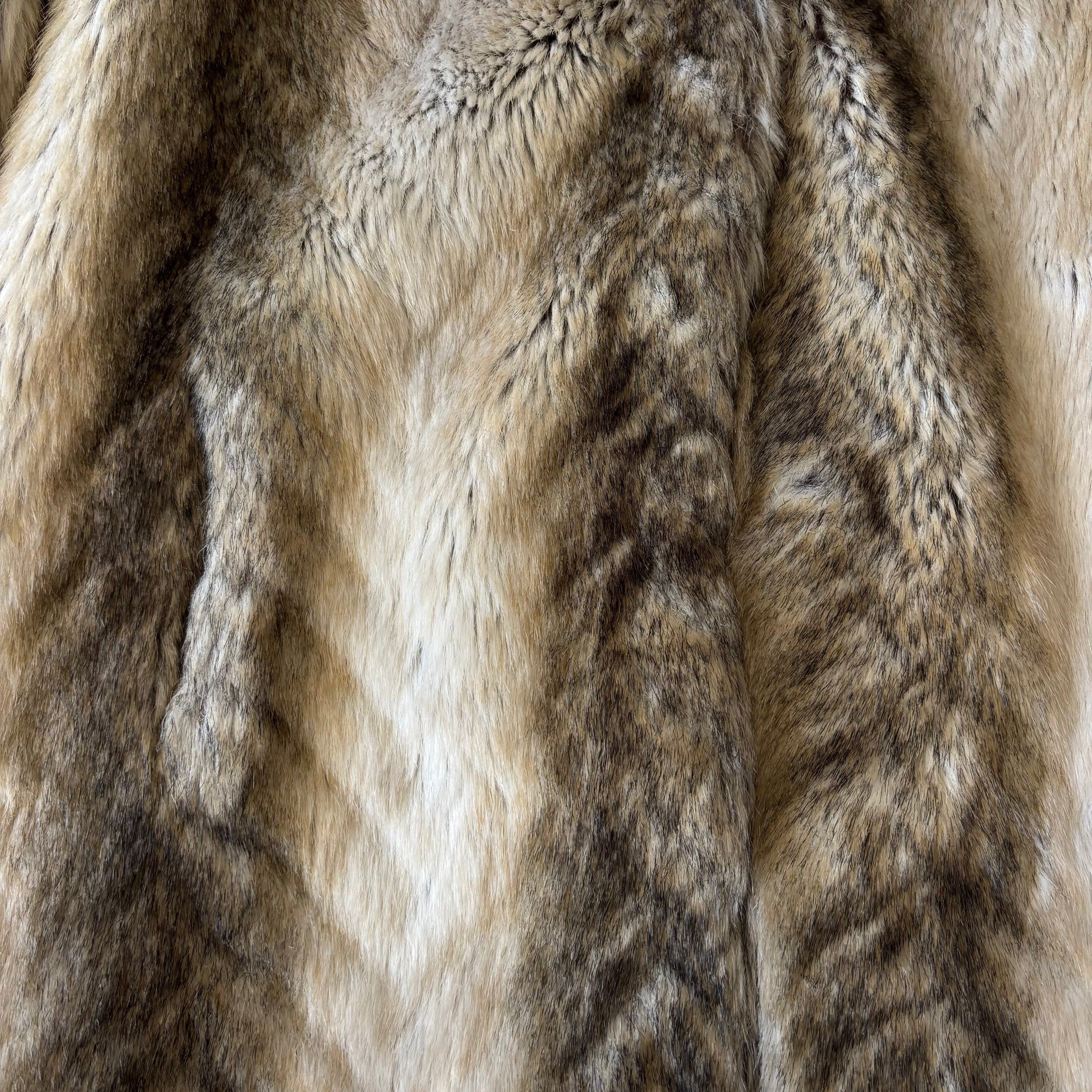Vintage Faux Fur Striped Coat (M)