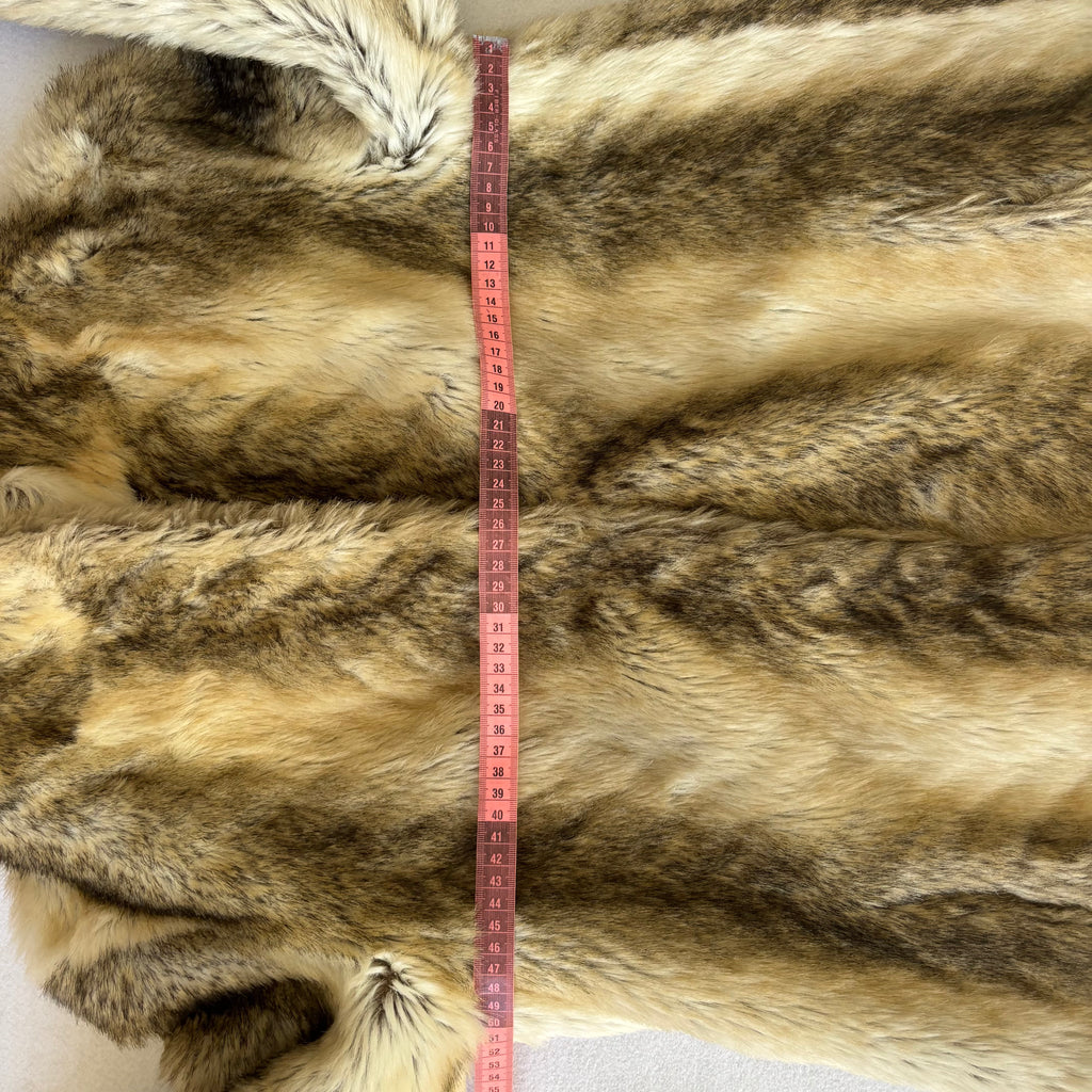 Vintage Faux Fur Striped Coat (M)