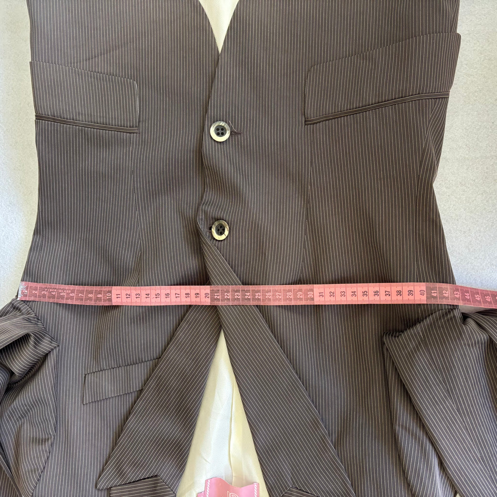 Vintage Pinstripe Fitted Tailored Blazer (S)