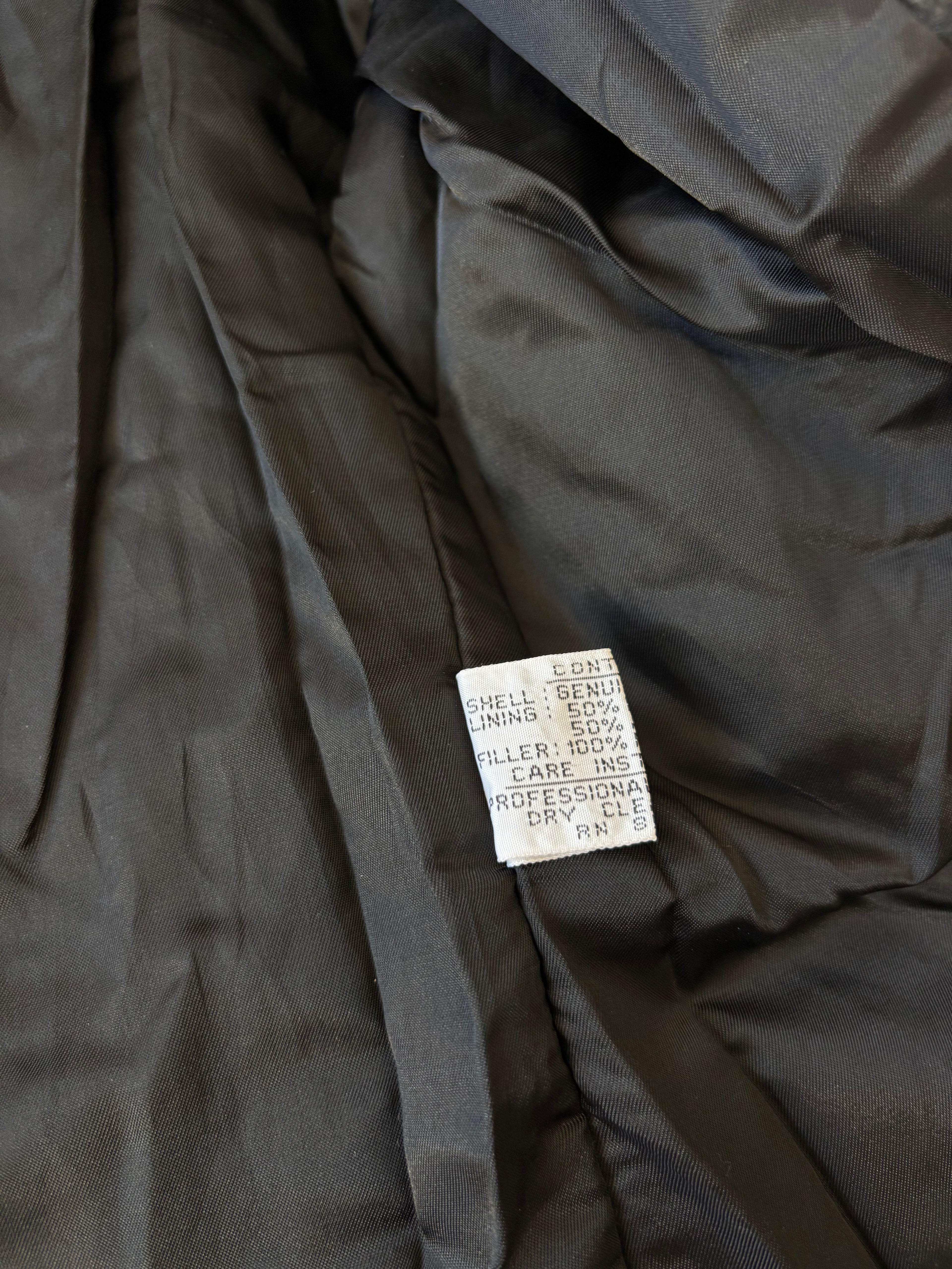 Vintage Black Leather Biker Jacket (S)