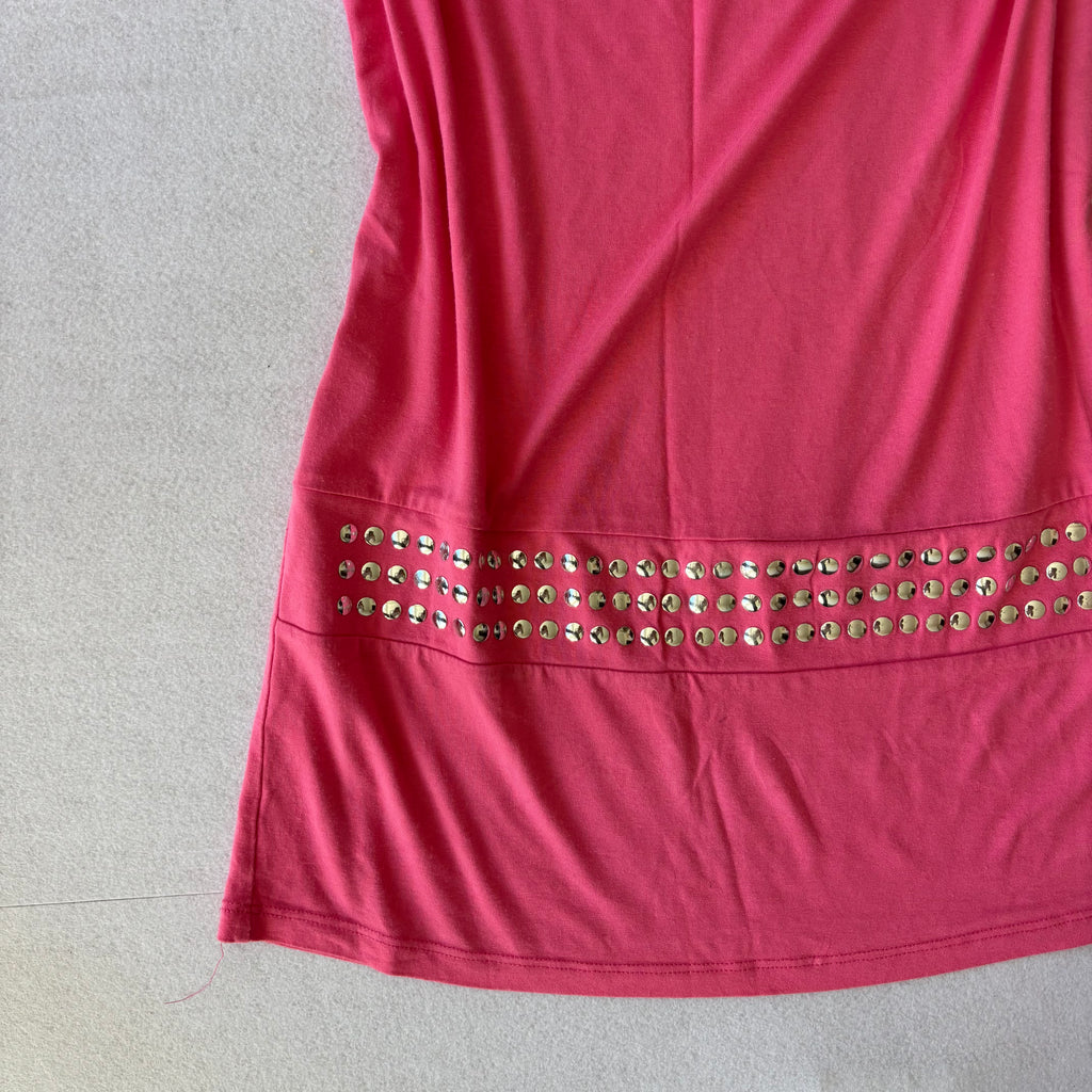 Y2K Hot Pink Off-Shoulder Mini Dress (M)