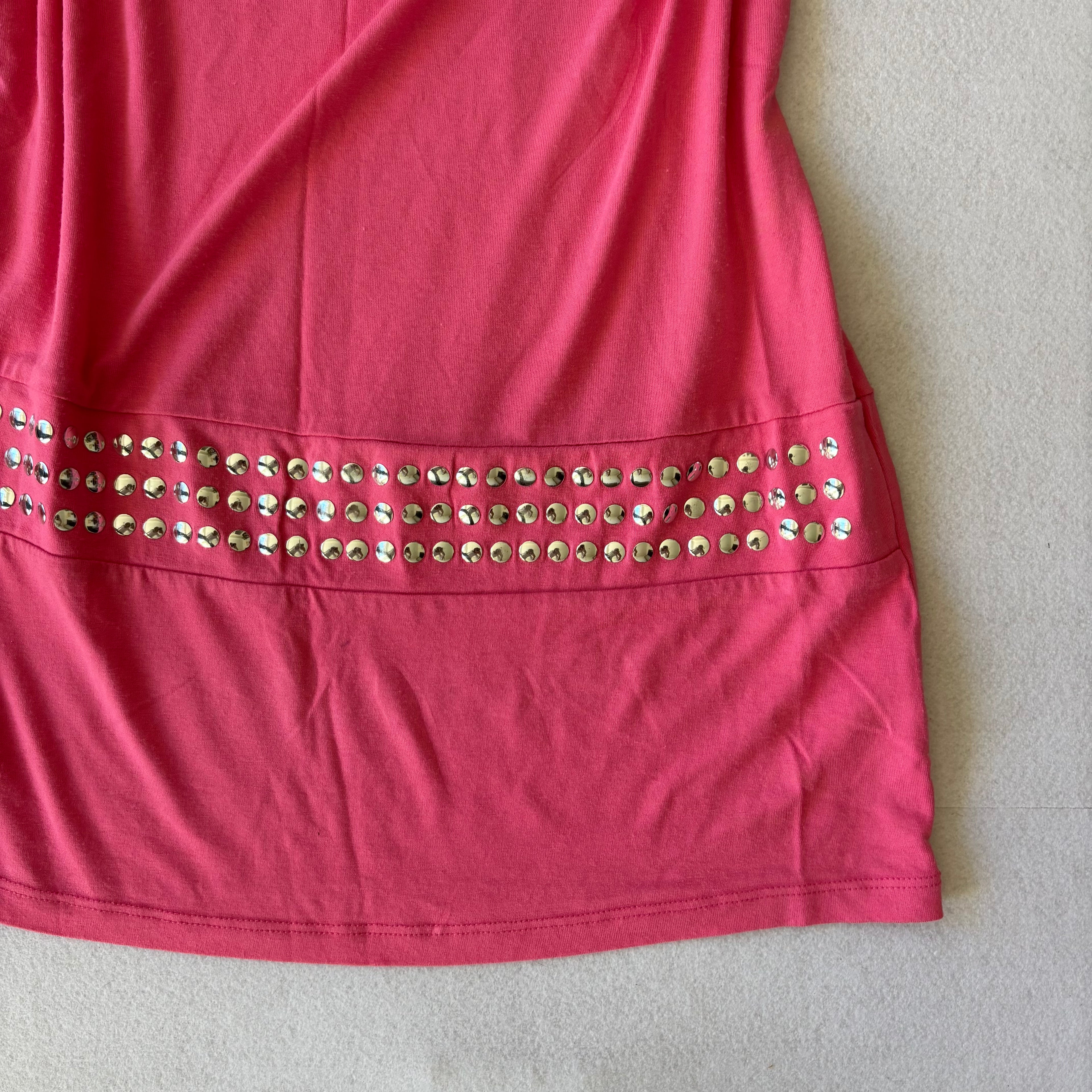 Y2K Hot Pink Off-Shoulder Mini Dress (M)