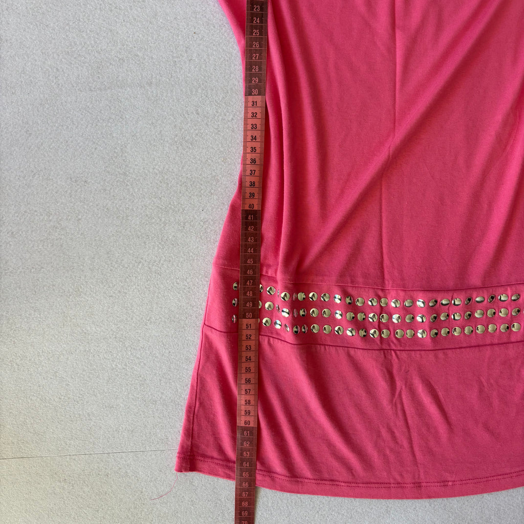 Y2K Hot Pink Off-Shoulder Mini Dress (M)