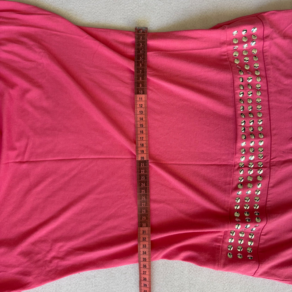 Y2K Hot Pink Off-Shoulder Mini Dress (M)