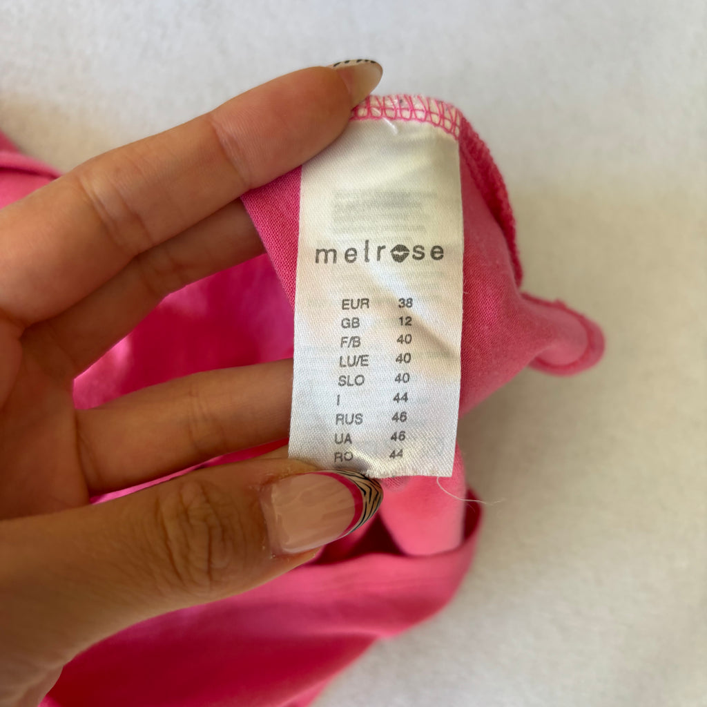 Y2K Hot Pink Off-Shoulder Mini Dress (M)