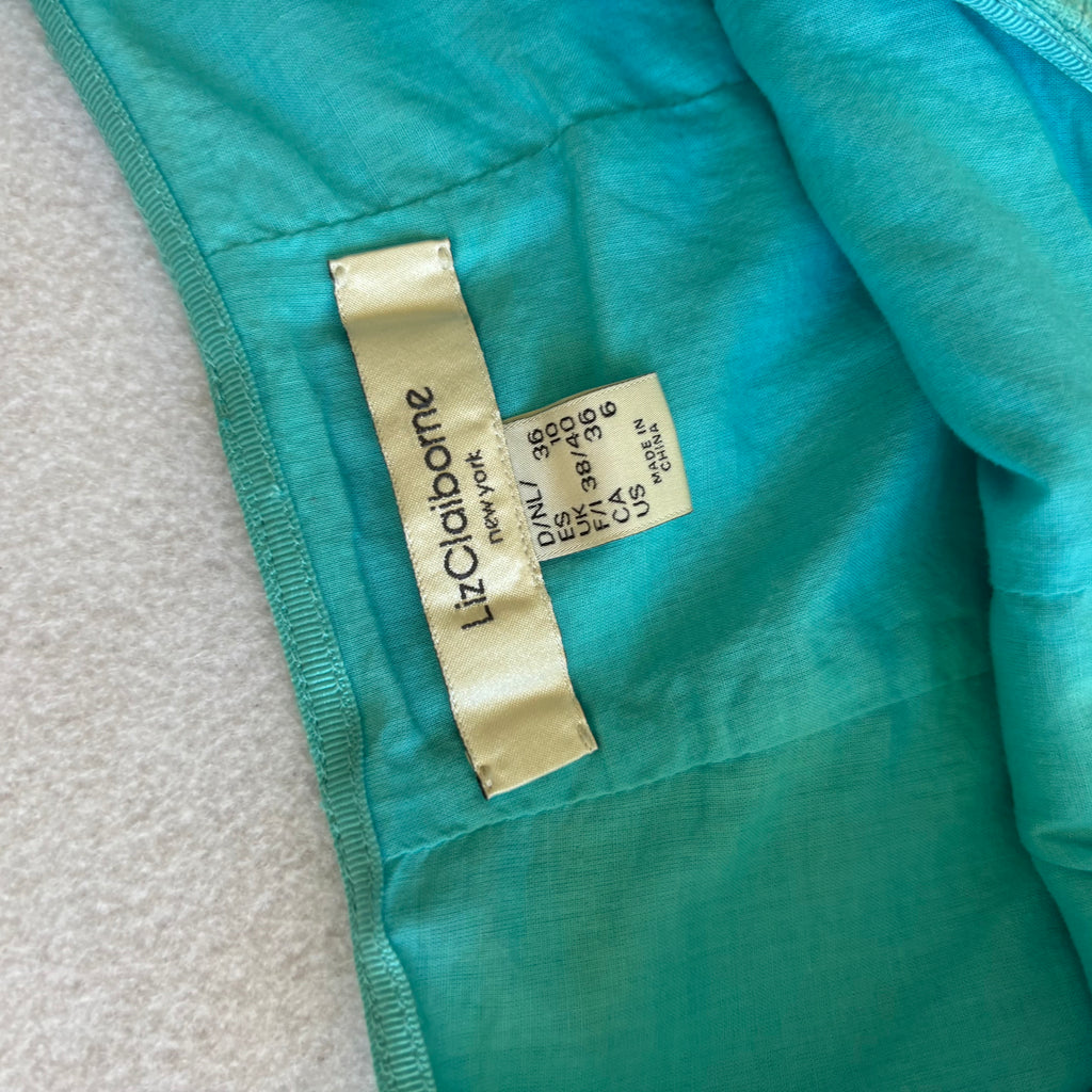 Y2K Aquca Linen Midi Skirt (S)