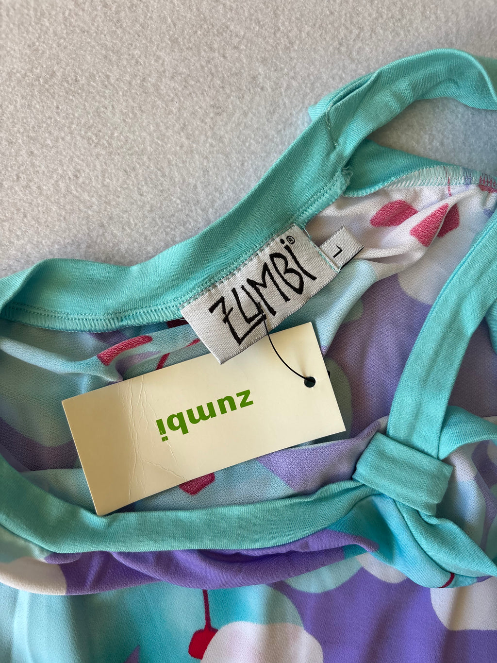 Y2K Lilac Hawaiian Floral Halter Top (S)