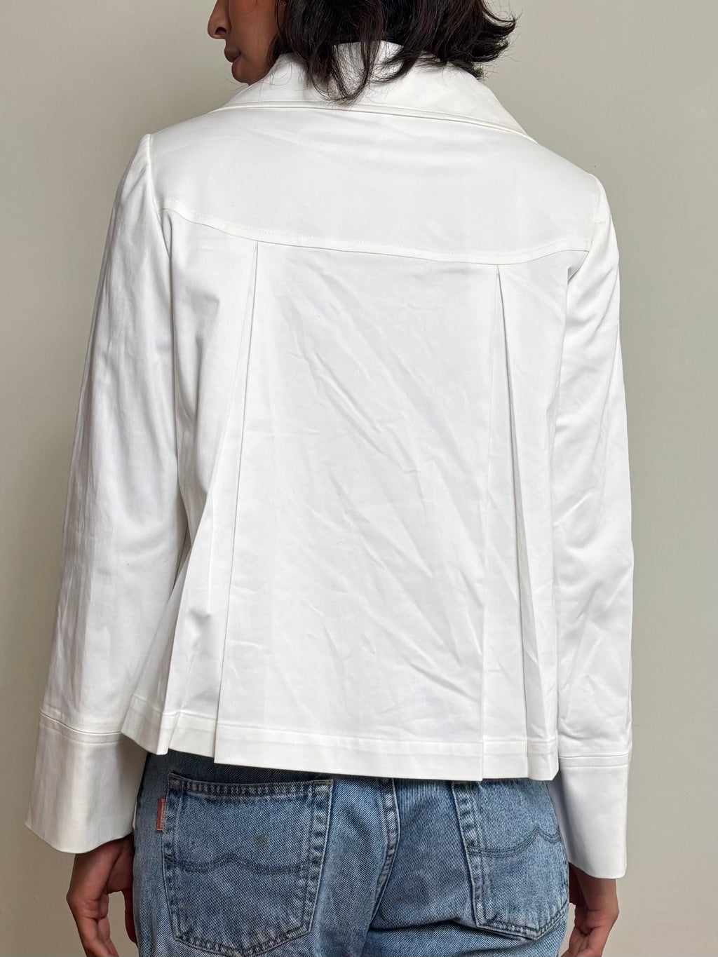 Vintage White Tailored Cropped Jacket (S)
