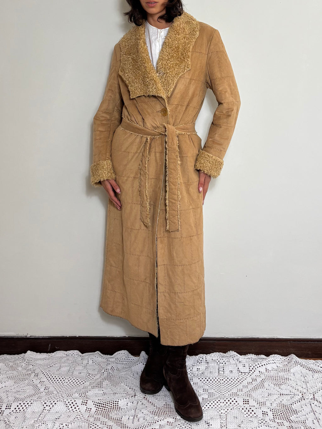 Vintage Penny Lane Suede Coat (L)