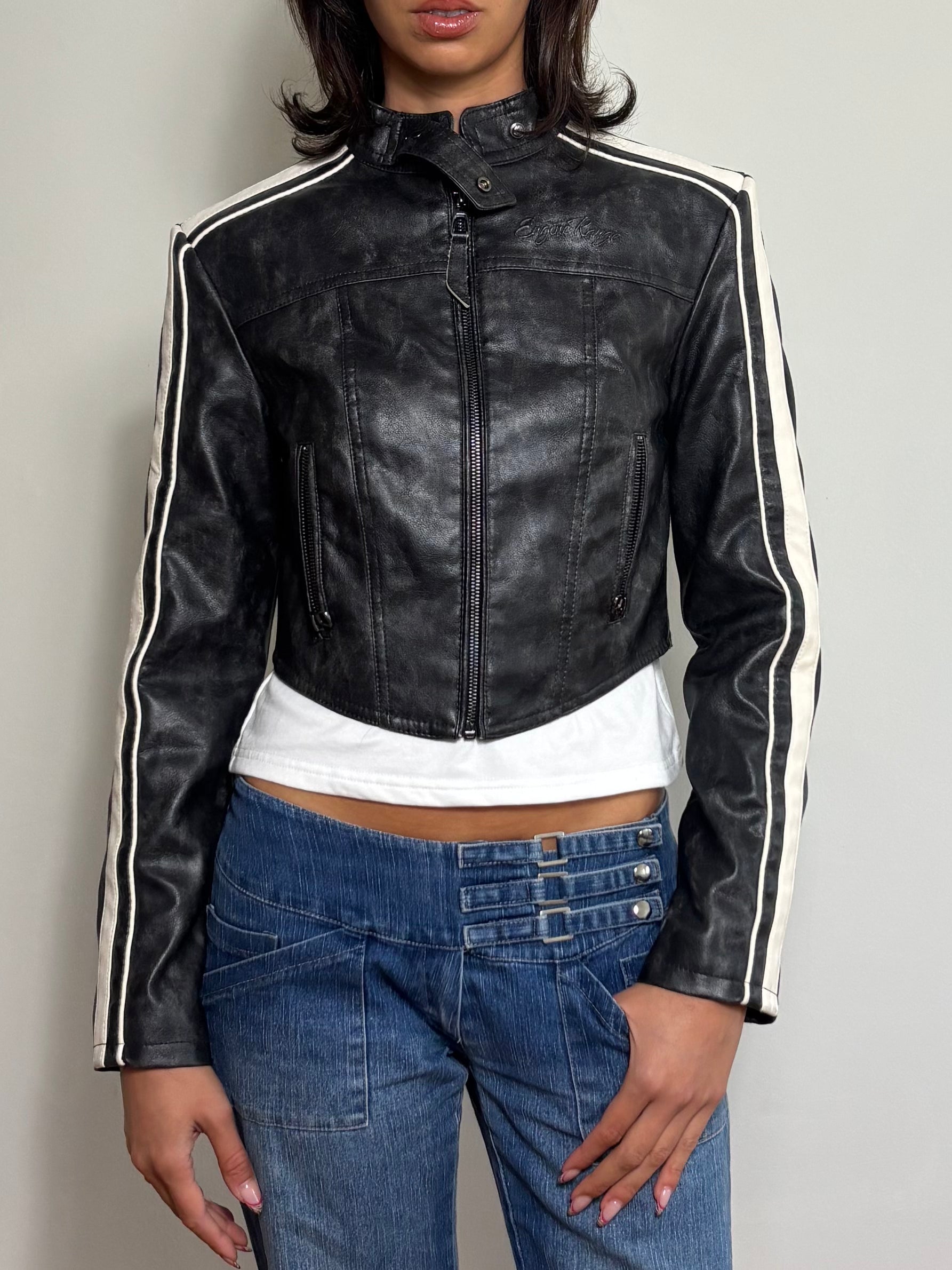 Bershka Cropped Racing Jacket (XS)