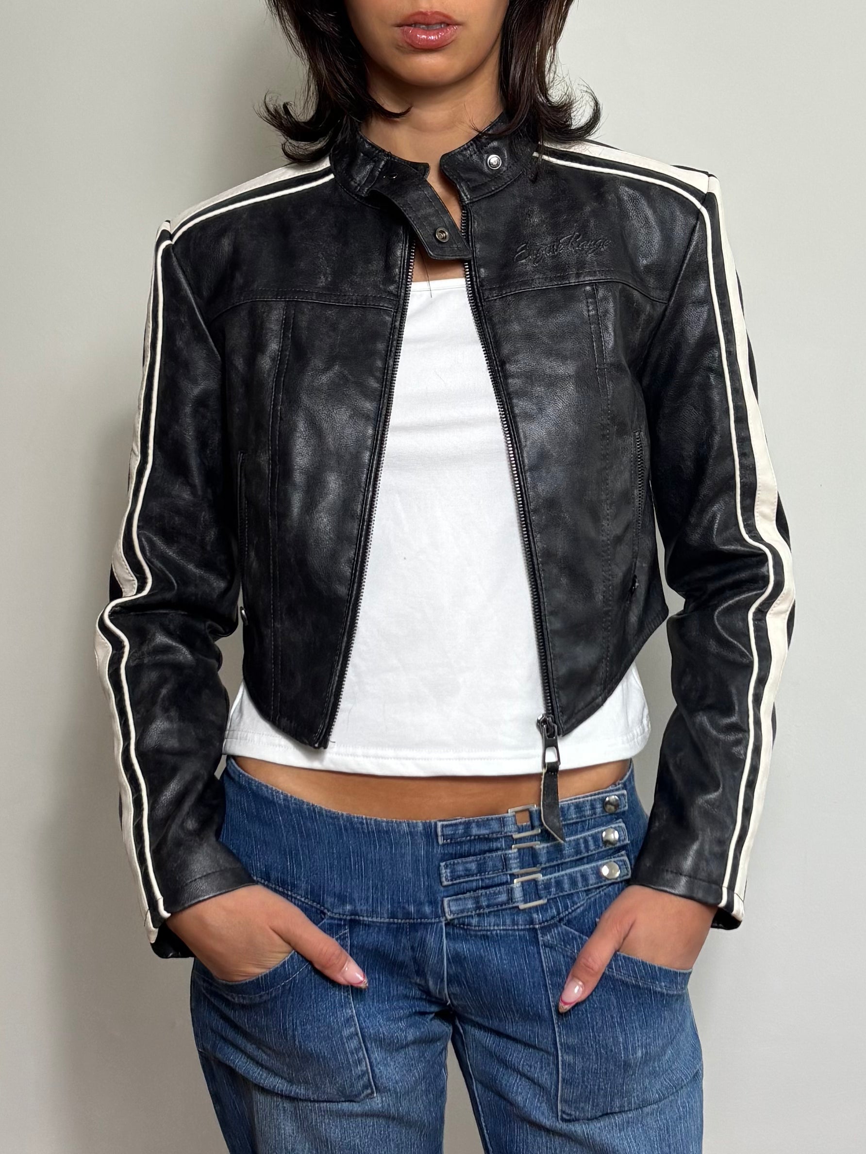 Bershka Cropped Racing Jacket (XS)