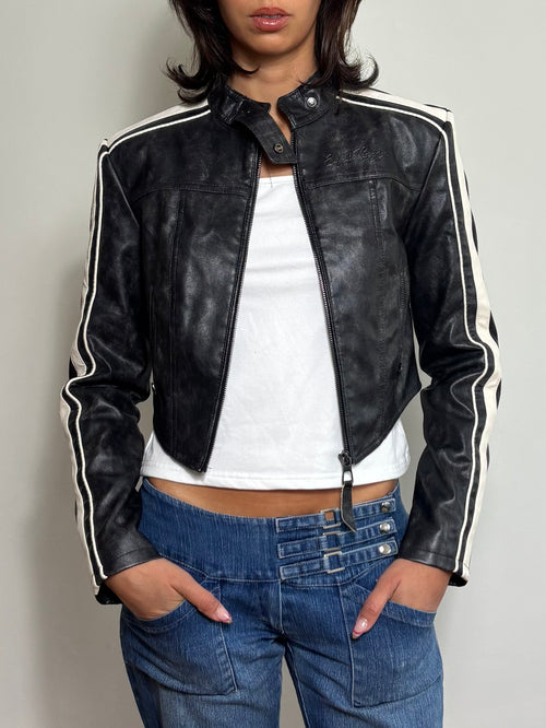 Bershka Cropped Racing Jacket (XS)