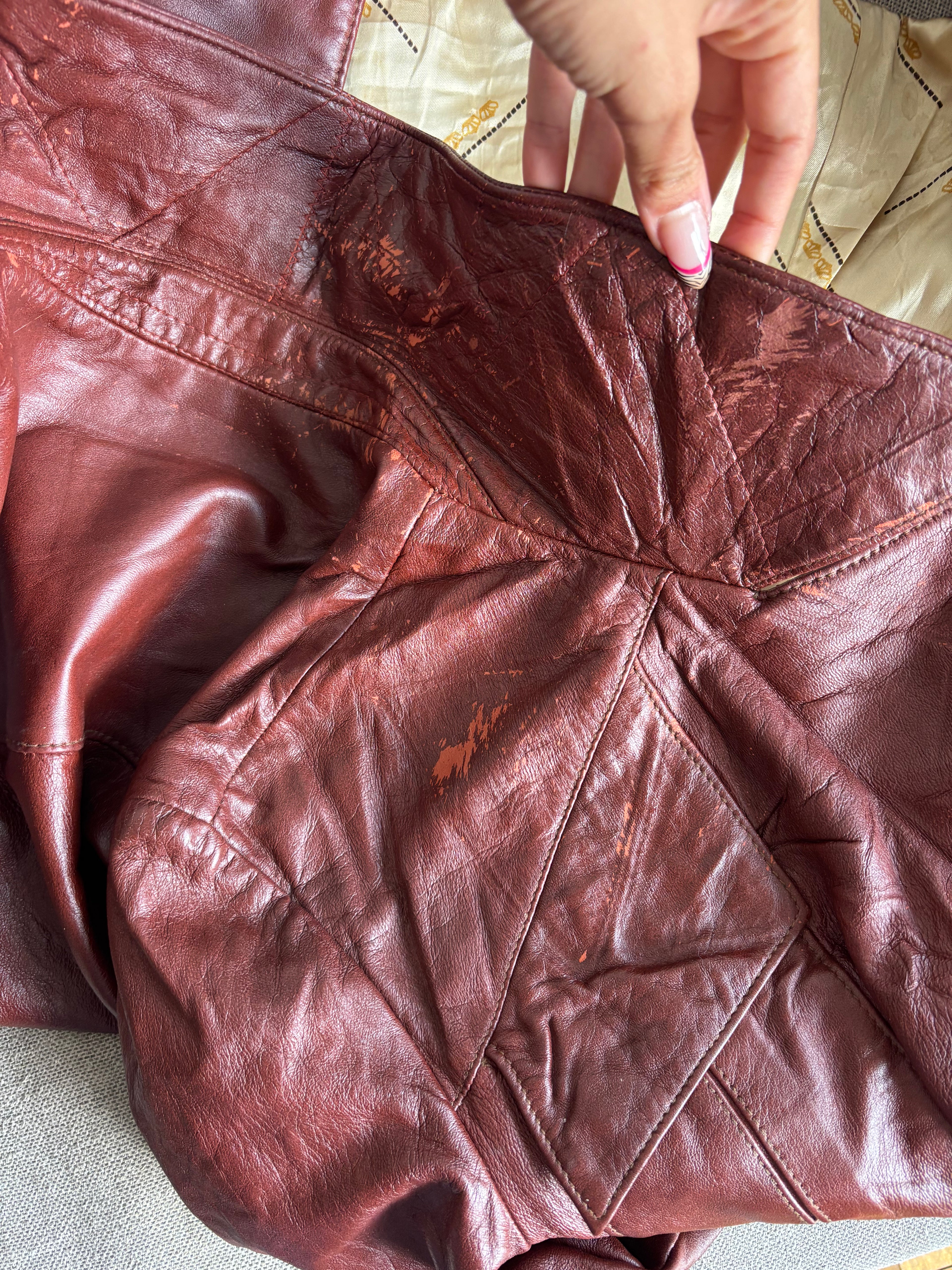 Vintage 70's Dark Brown Leather Blazer (L)