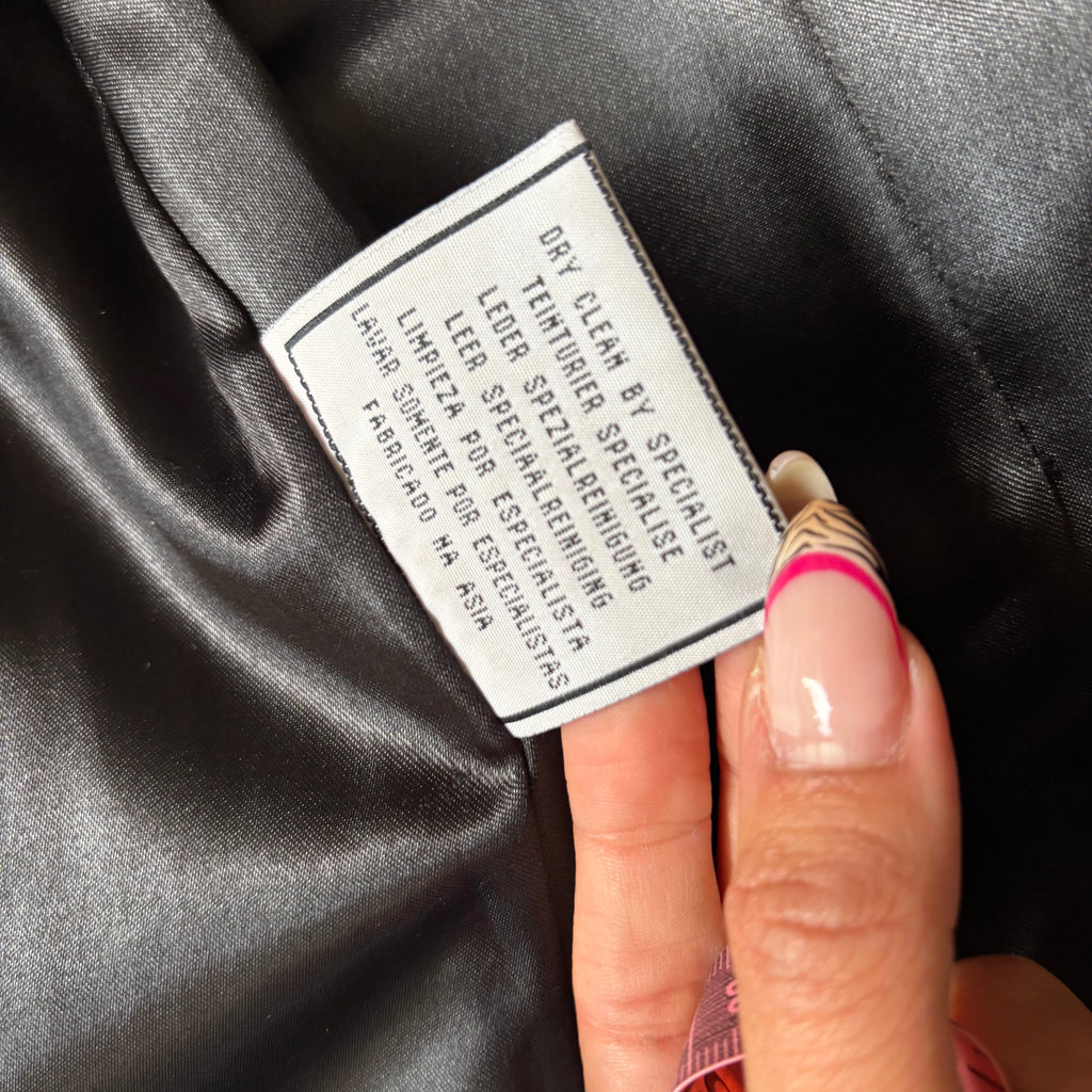 Vintage Black Leather Blazer (M)