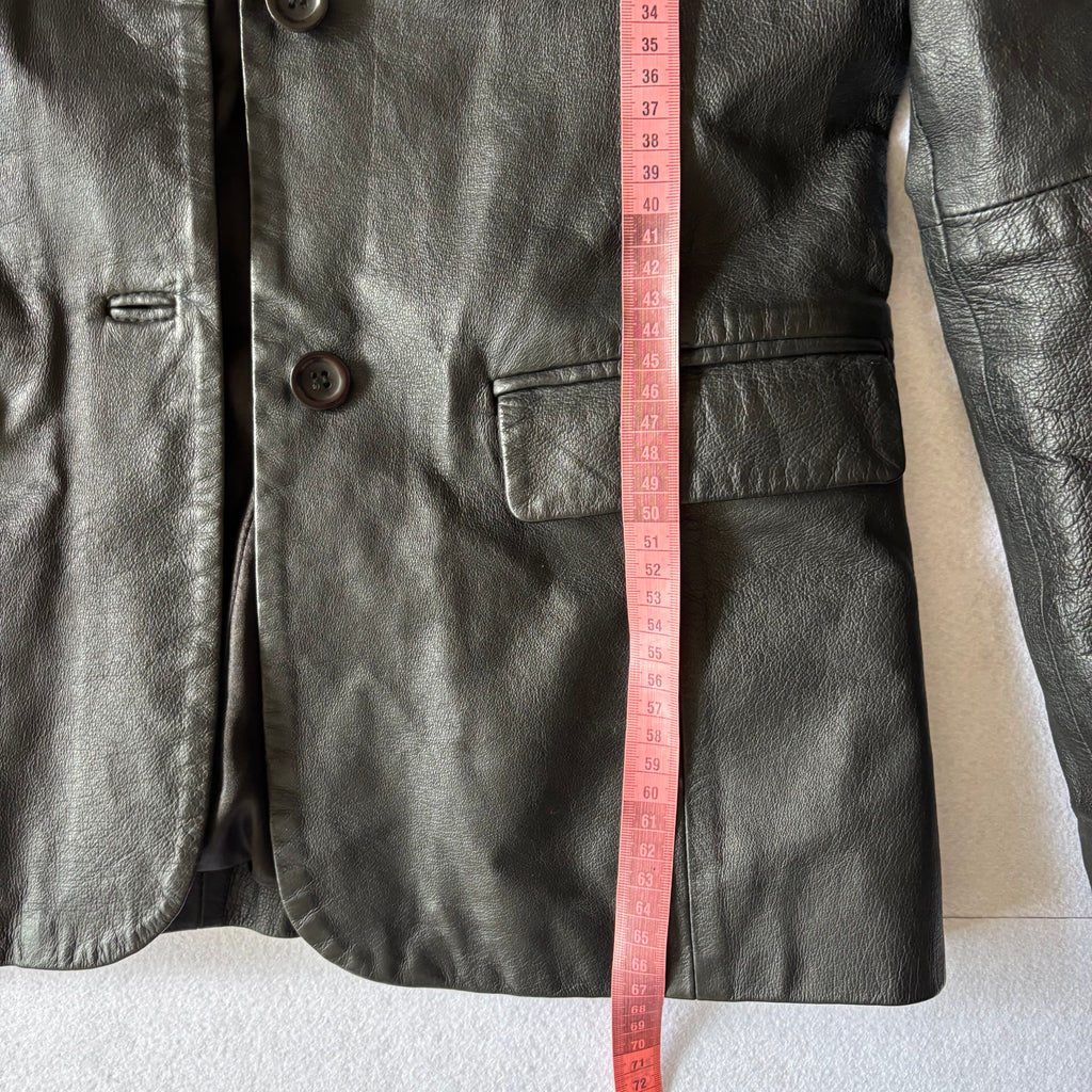 Vintage Black Leather Blazer (M)