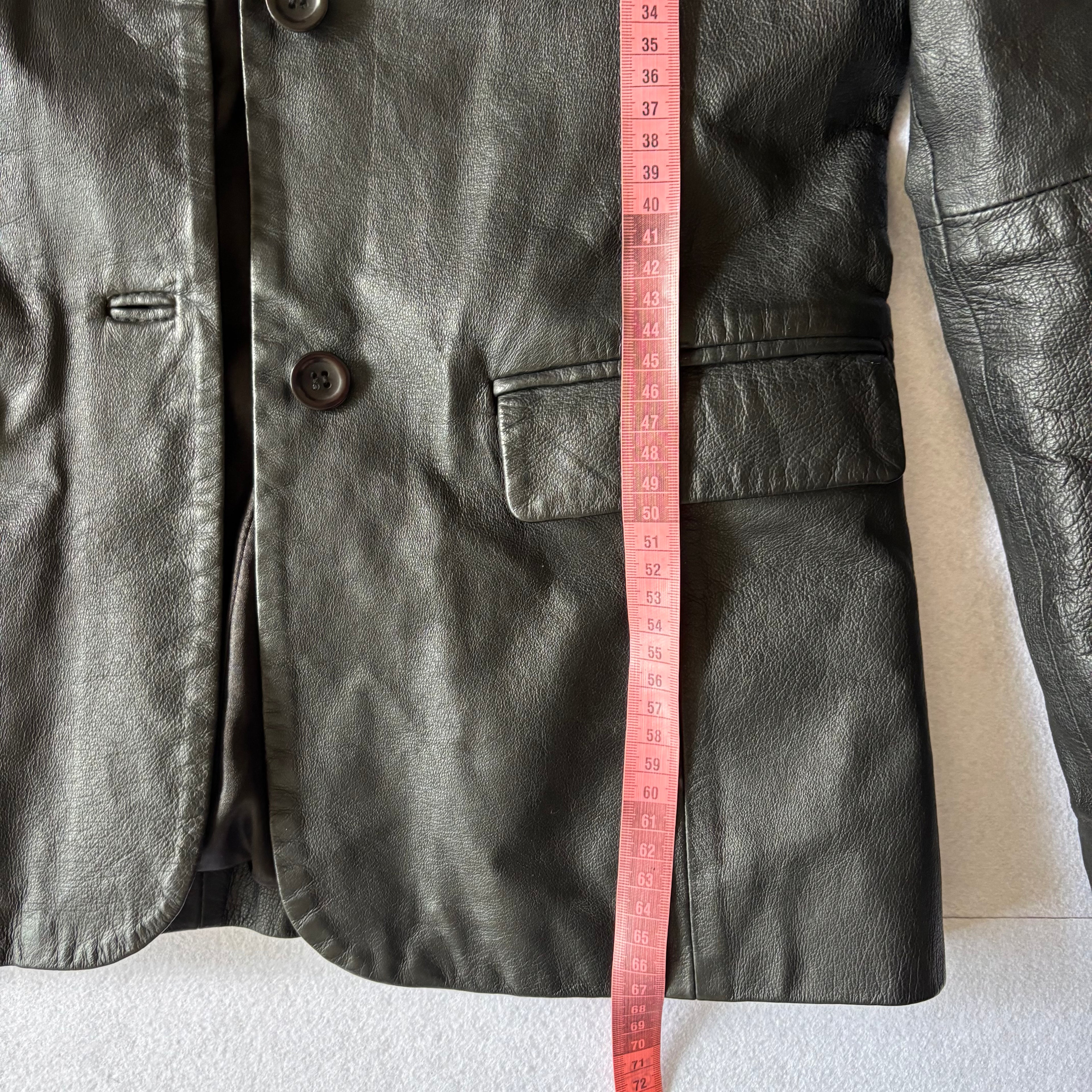 Vintage Black Leather Blazer (M)